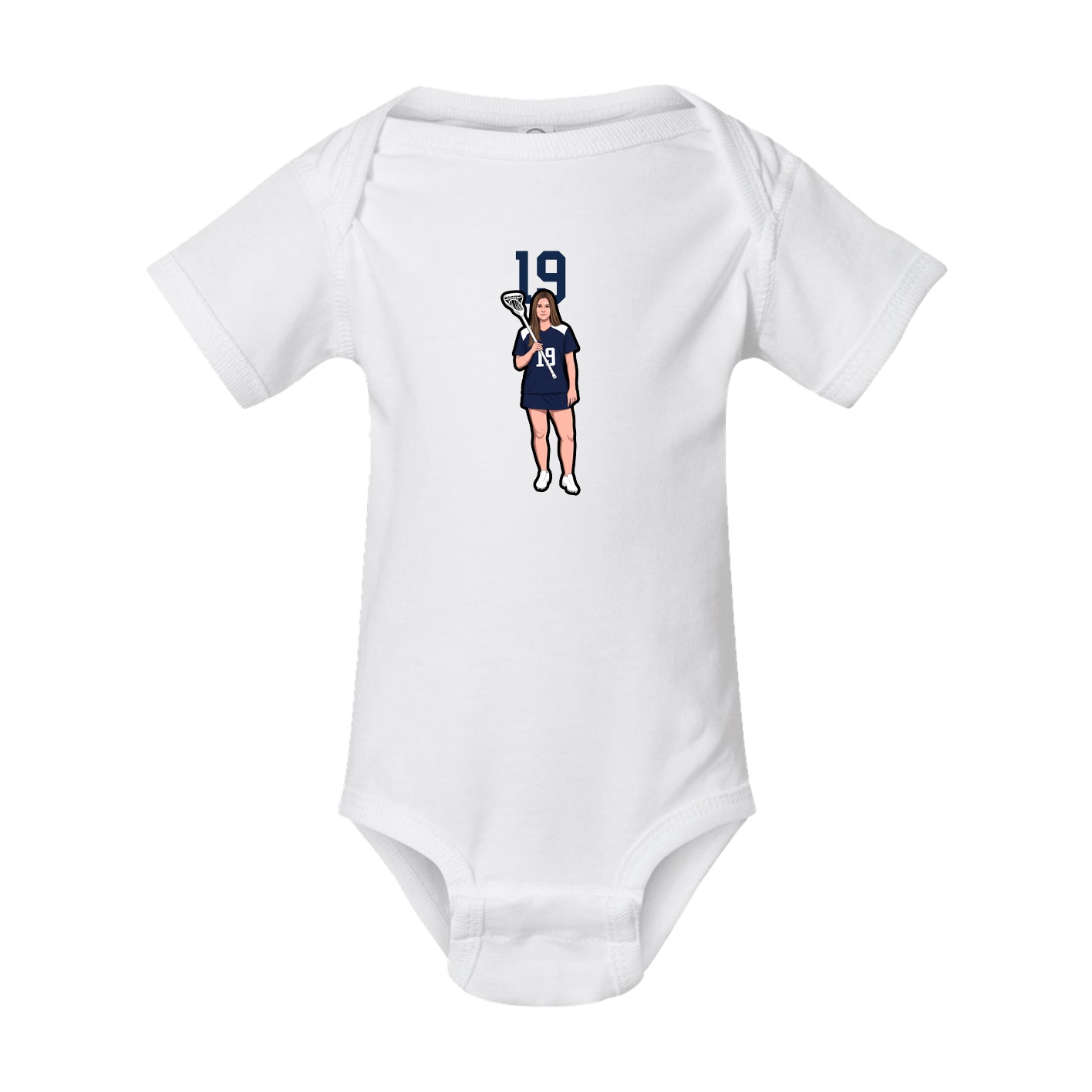 Baby Onesie — Number Top in White