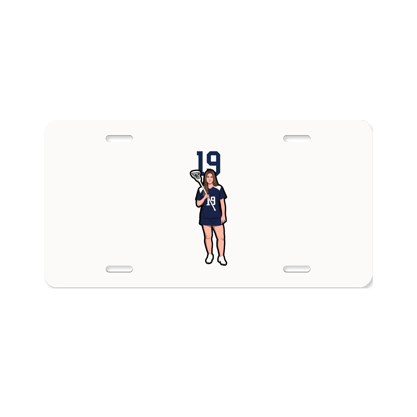 License Plate — Number Top in Classic