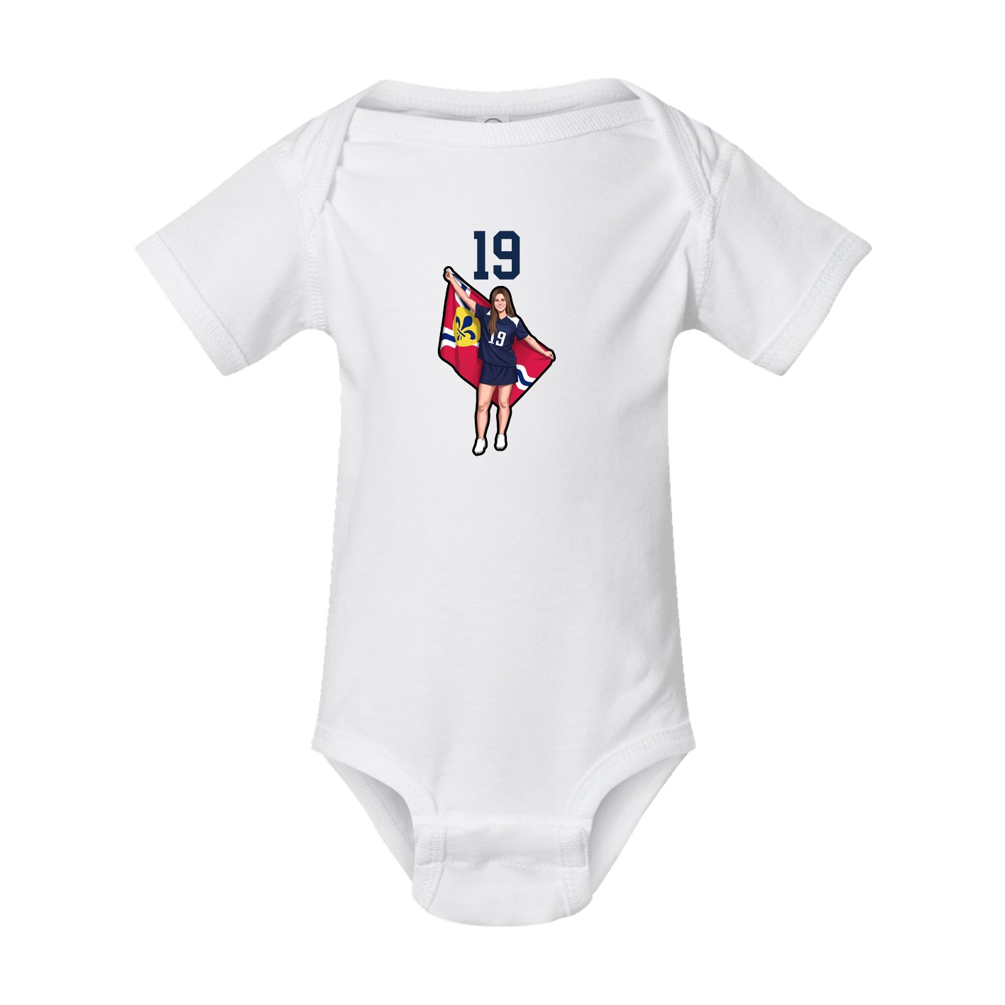 Baby Onesie — Number Top in White