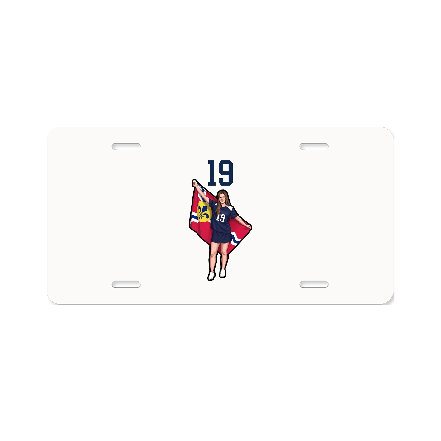License Plate — Number Top in Classic