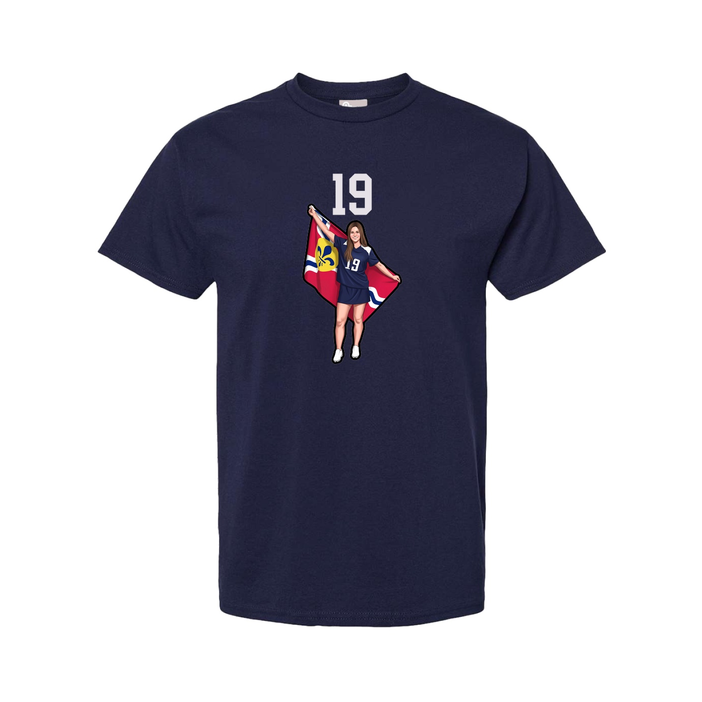 Youth Tee — Number Top in Navy