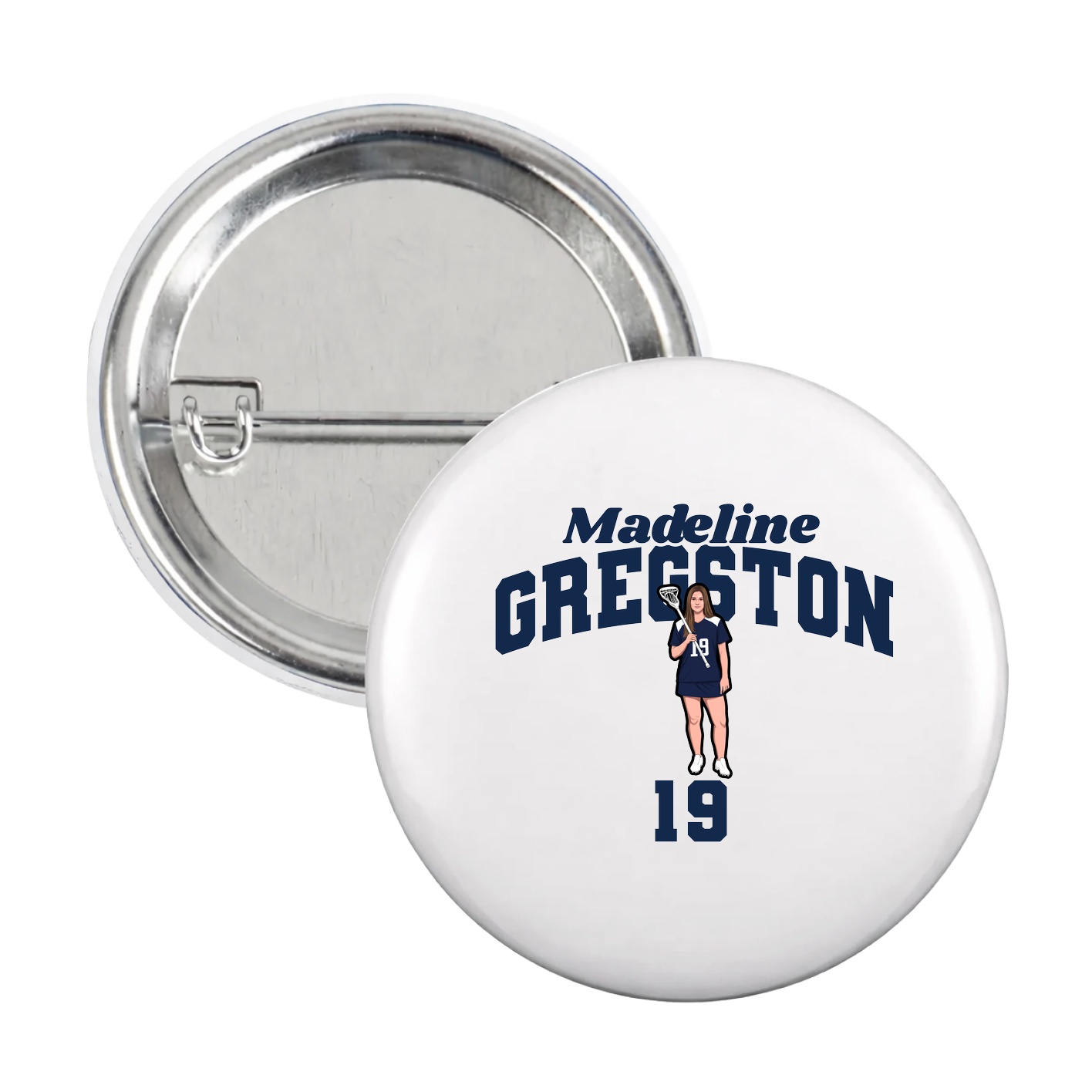 Game Day Button — Signature Arch in White