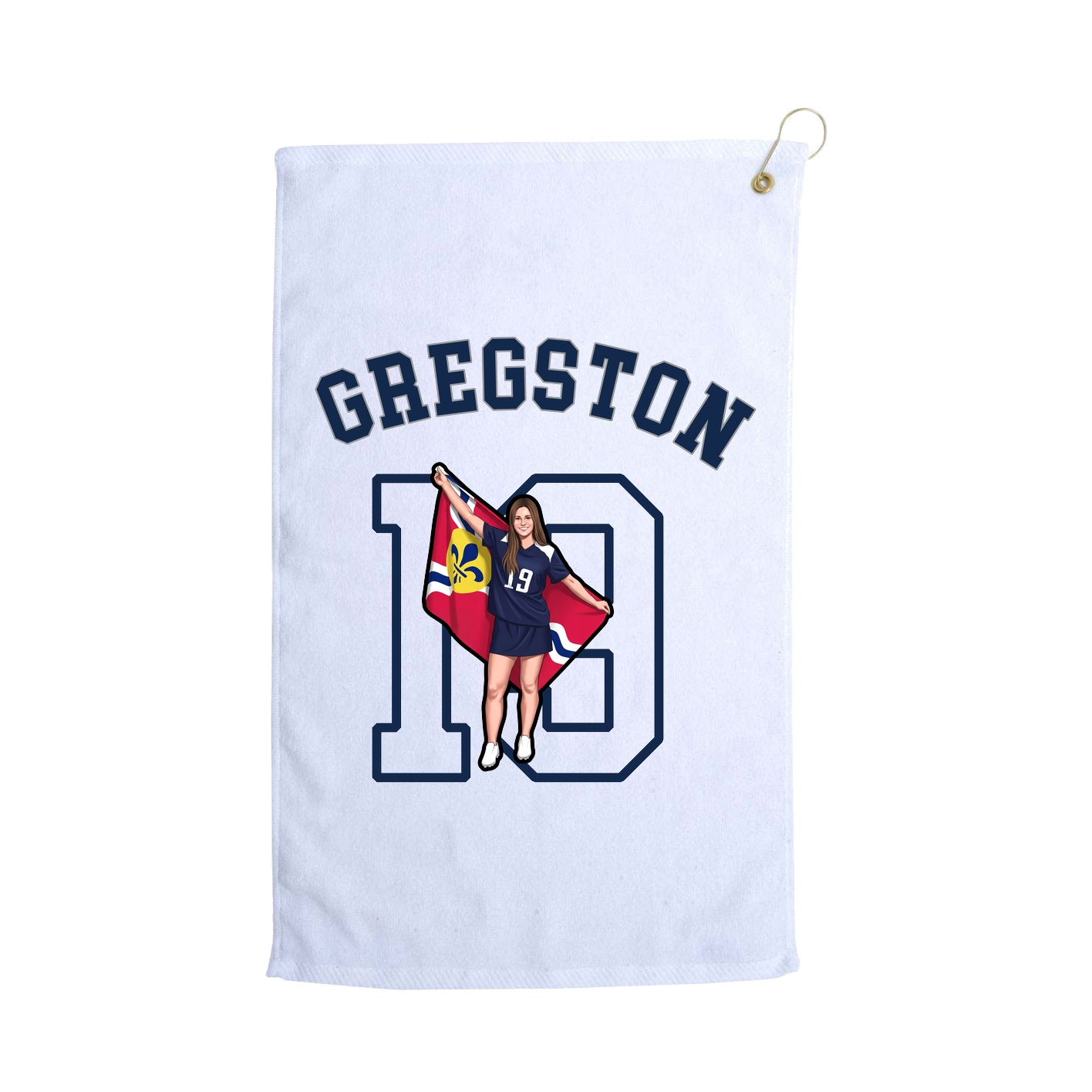 Golf Towel — Shirsey Arch in White