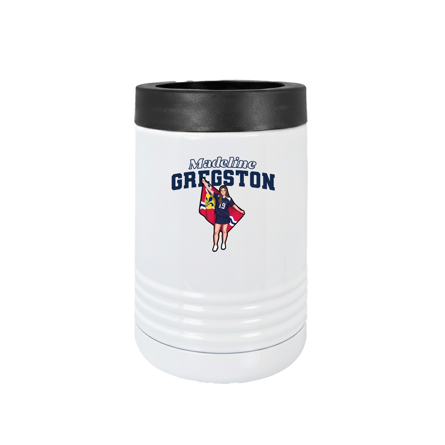 Beverage Holder — Name Arch in White