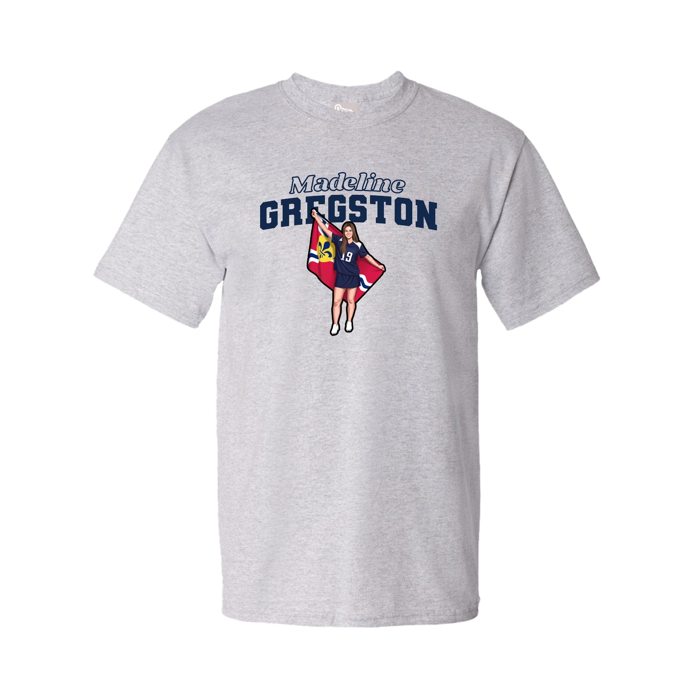 Youth Tee — Name Arch in Grey