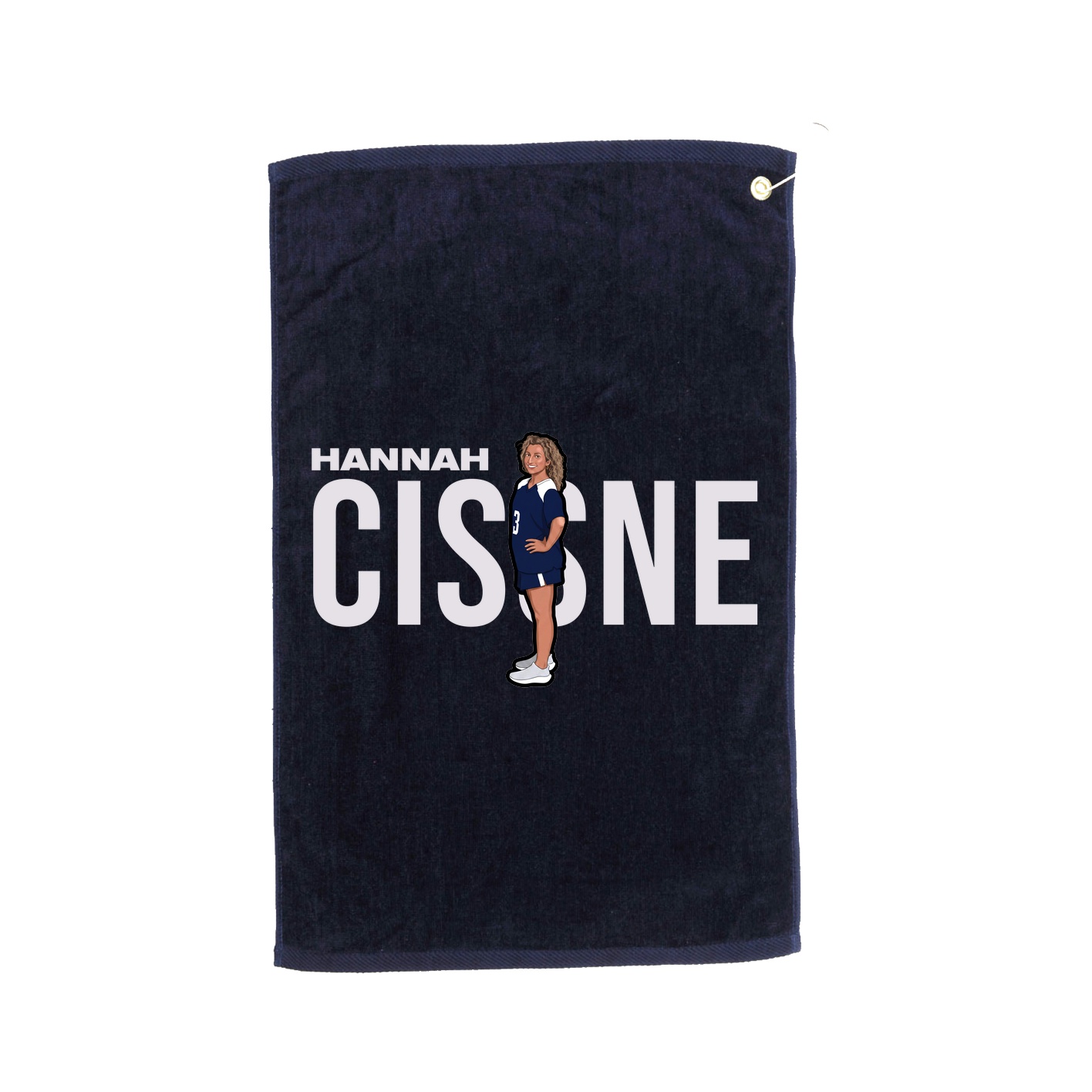 Golf Towel — Player Name in Navy