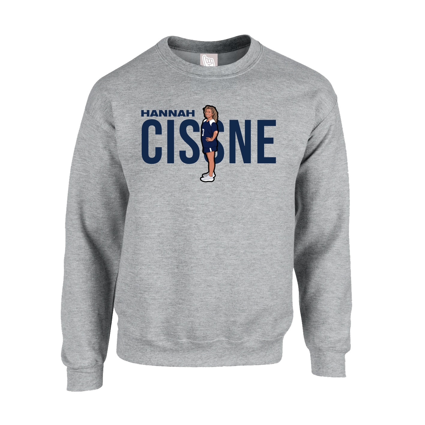 Fleece Crew — Player Name in Grey