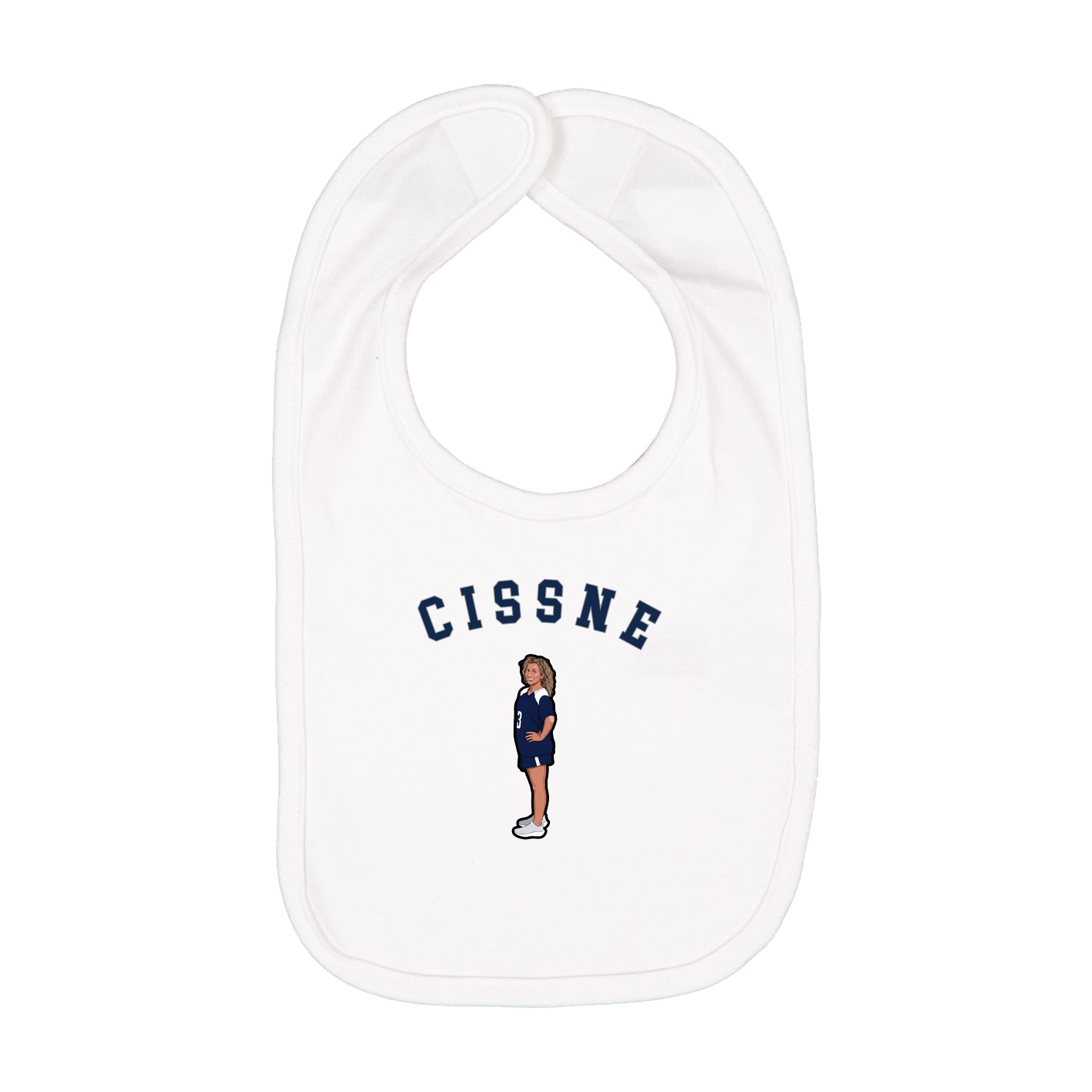 Infant Bib — Shirsey Arch in White