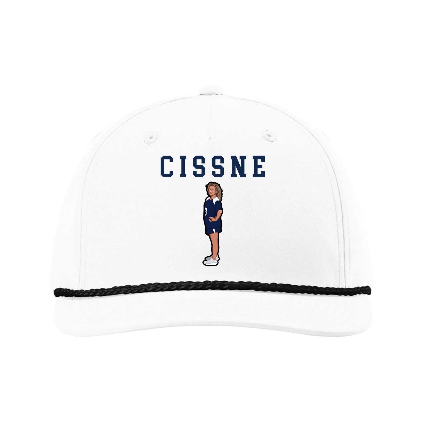 Five-Panel Classic Rope Cap — Shirsey in White