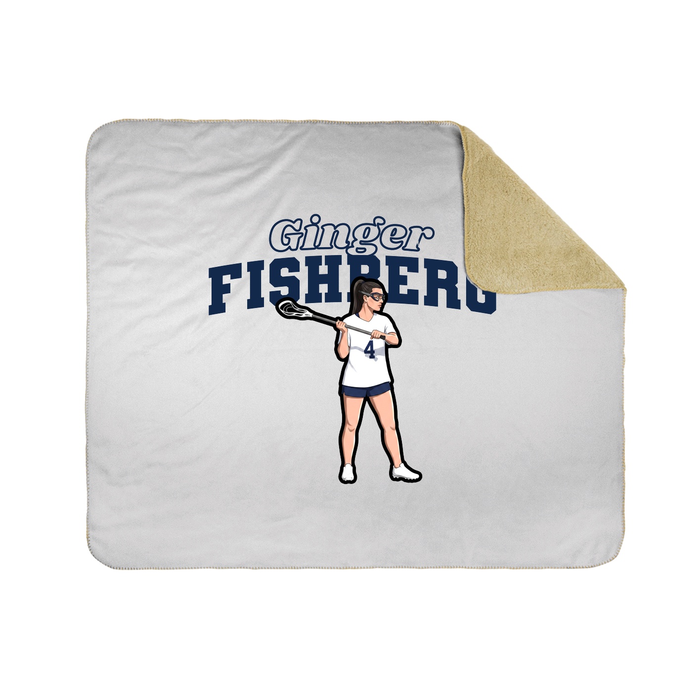 Throw Blanket — Name Arch in White