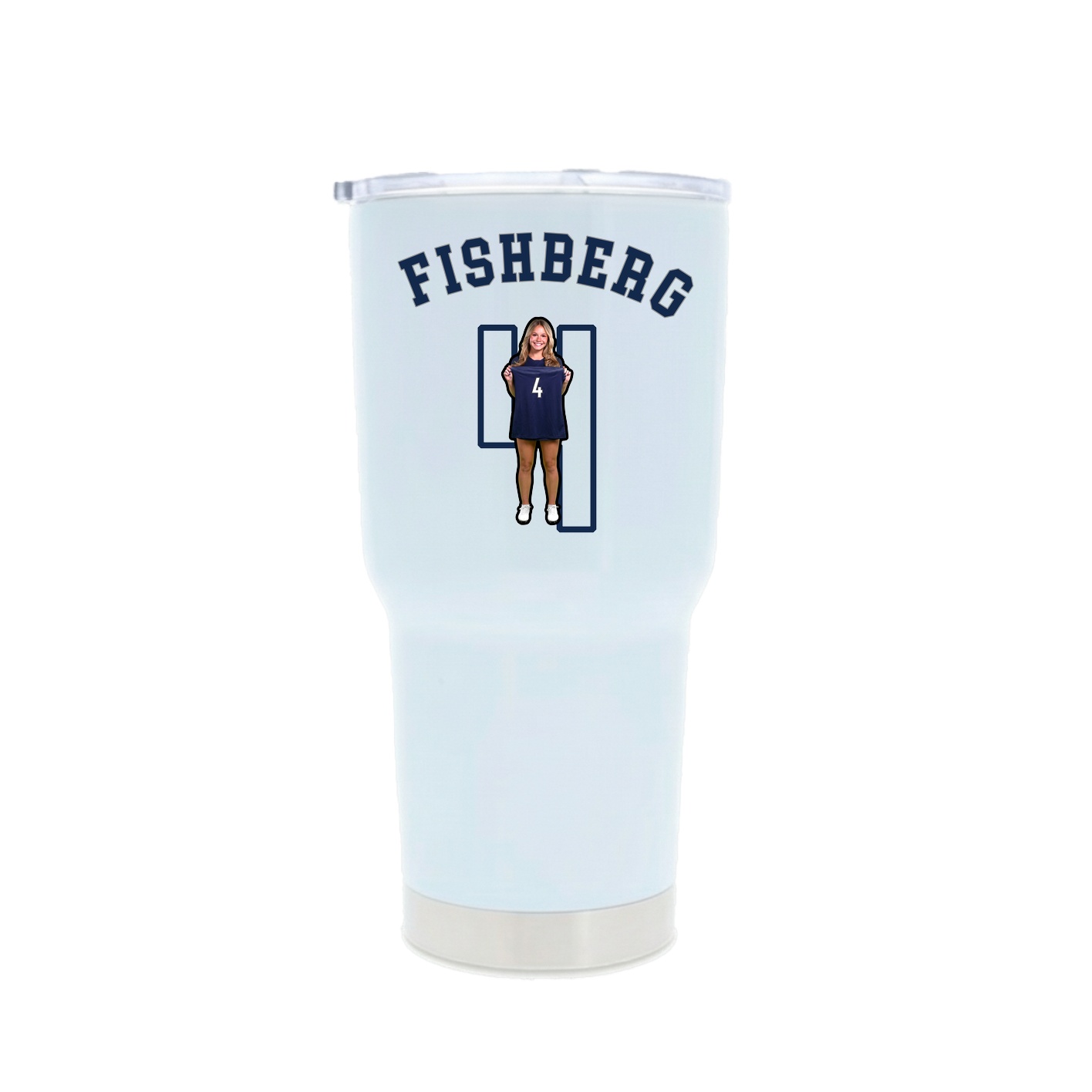 30oz Stainless Steel Tumbler — Shirsey Arch in White