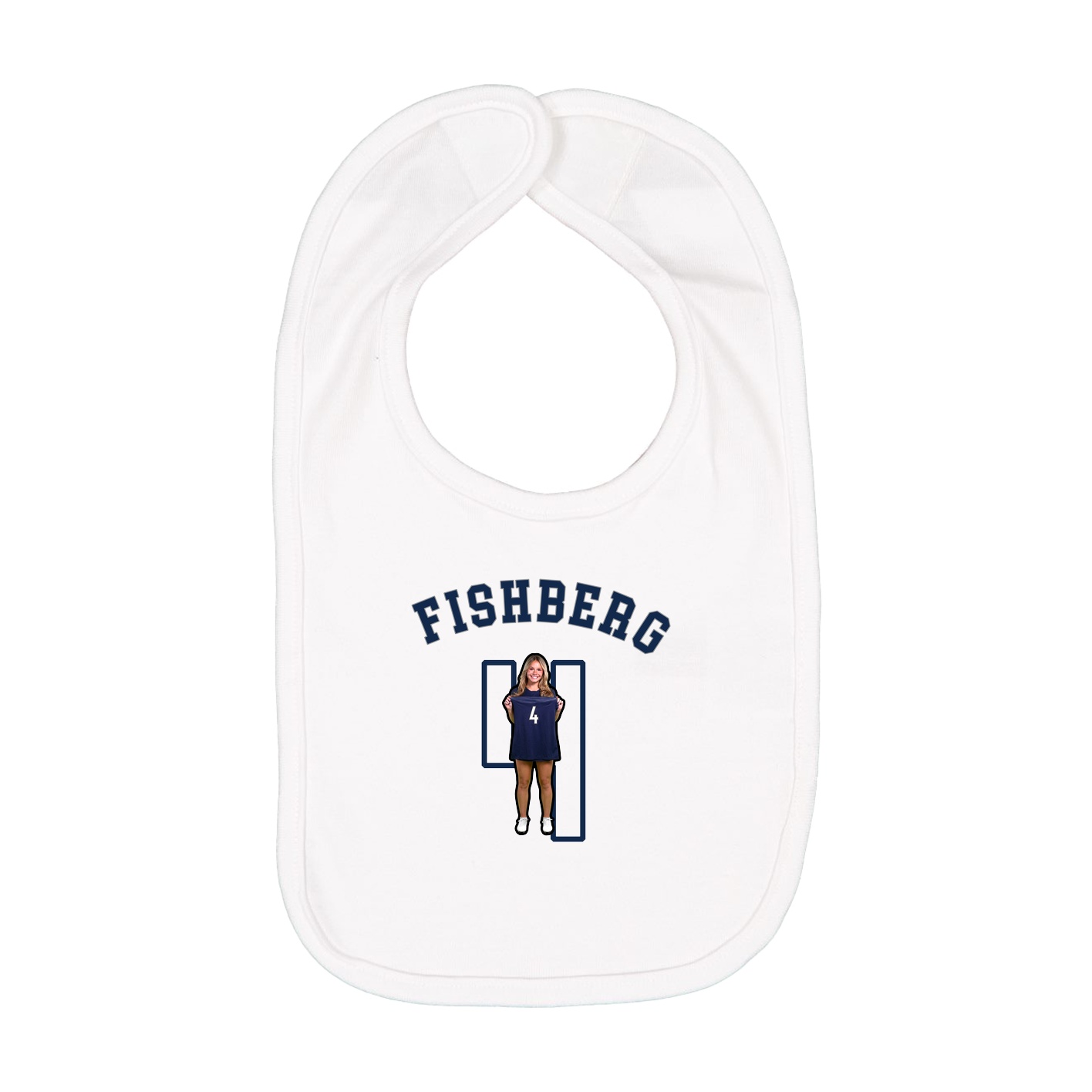 Infant Bib — Shirsey Arch in White