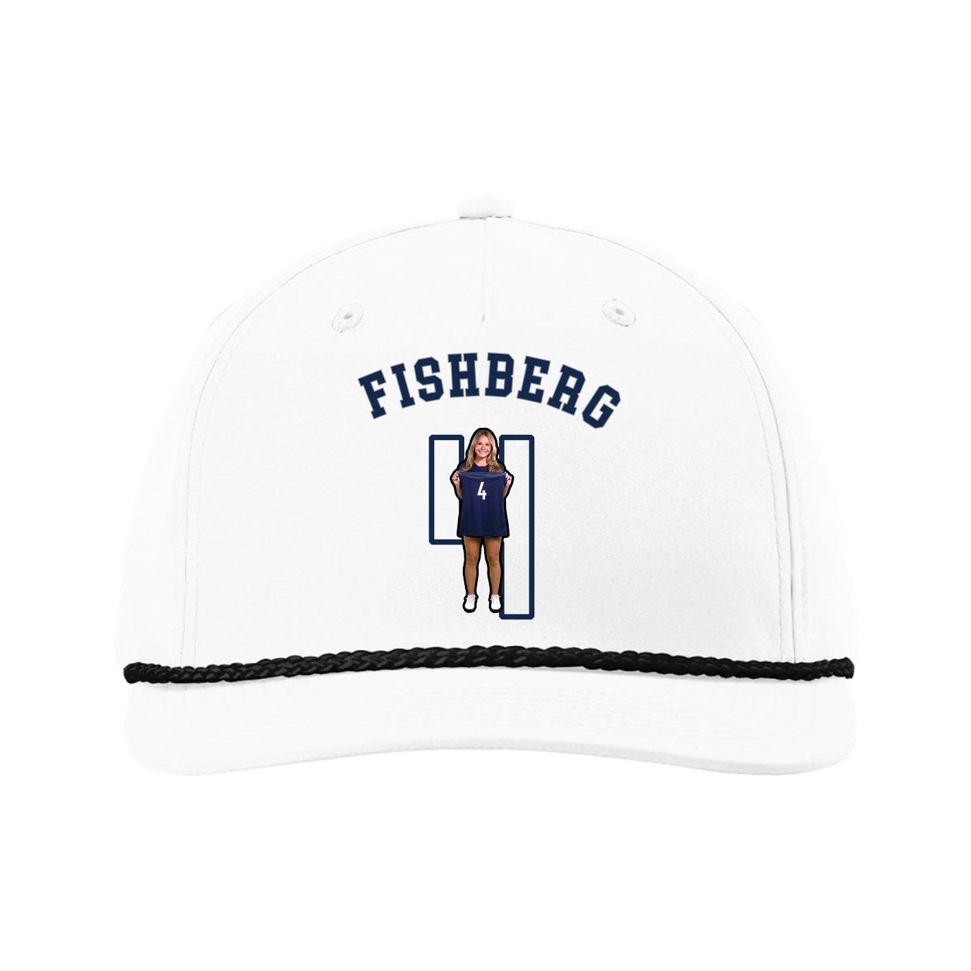 Five-Panel Classic Rope Cap — Shirsey Arch in White