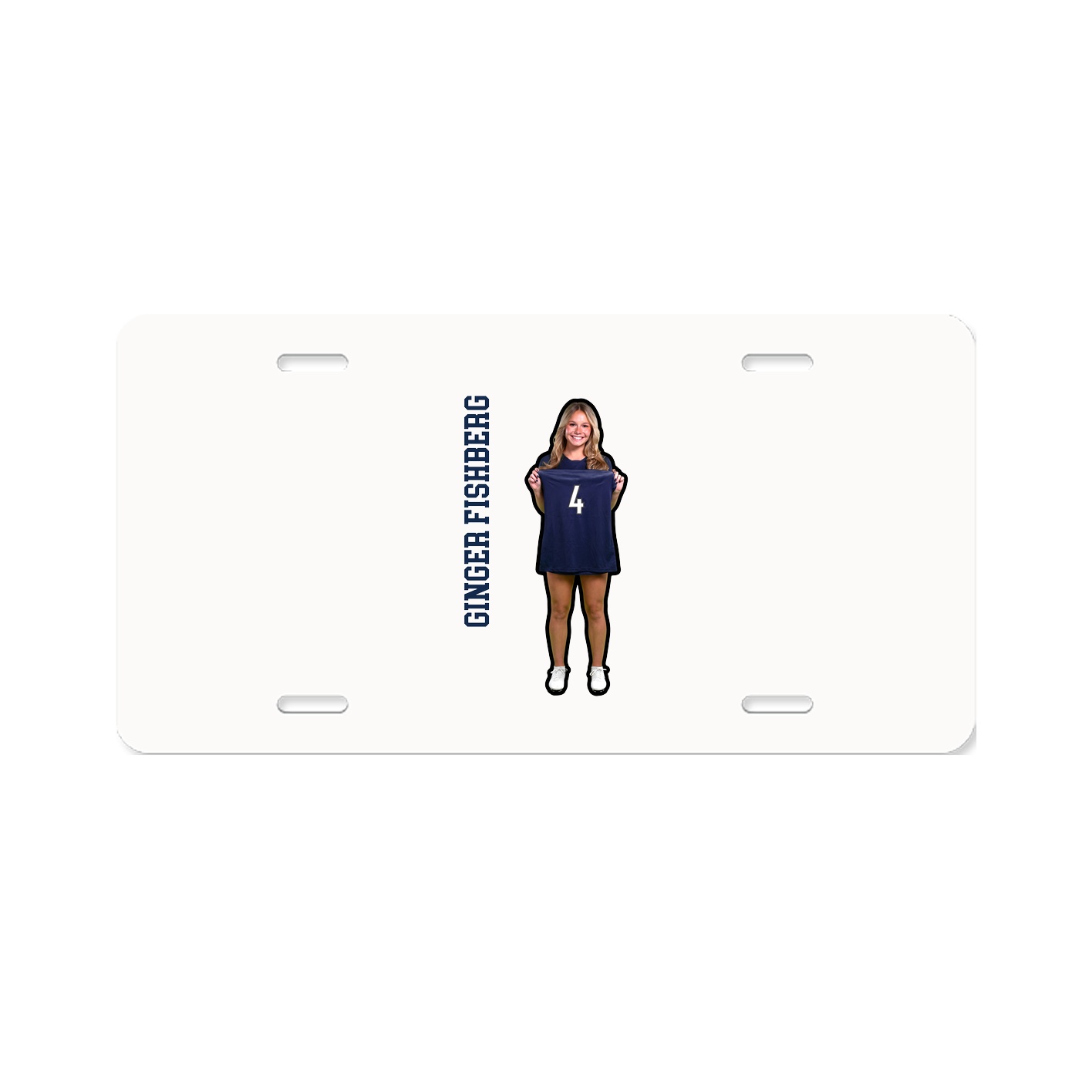 License Plate — Name Vertical in Classic