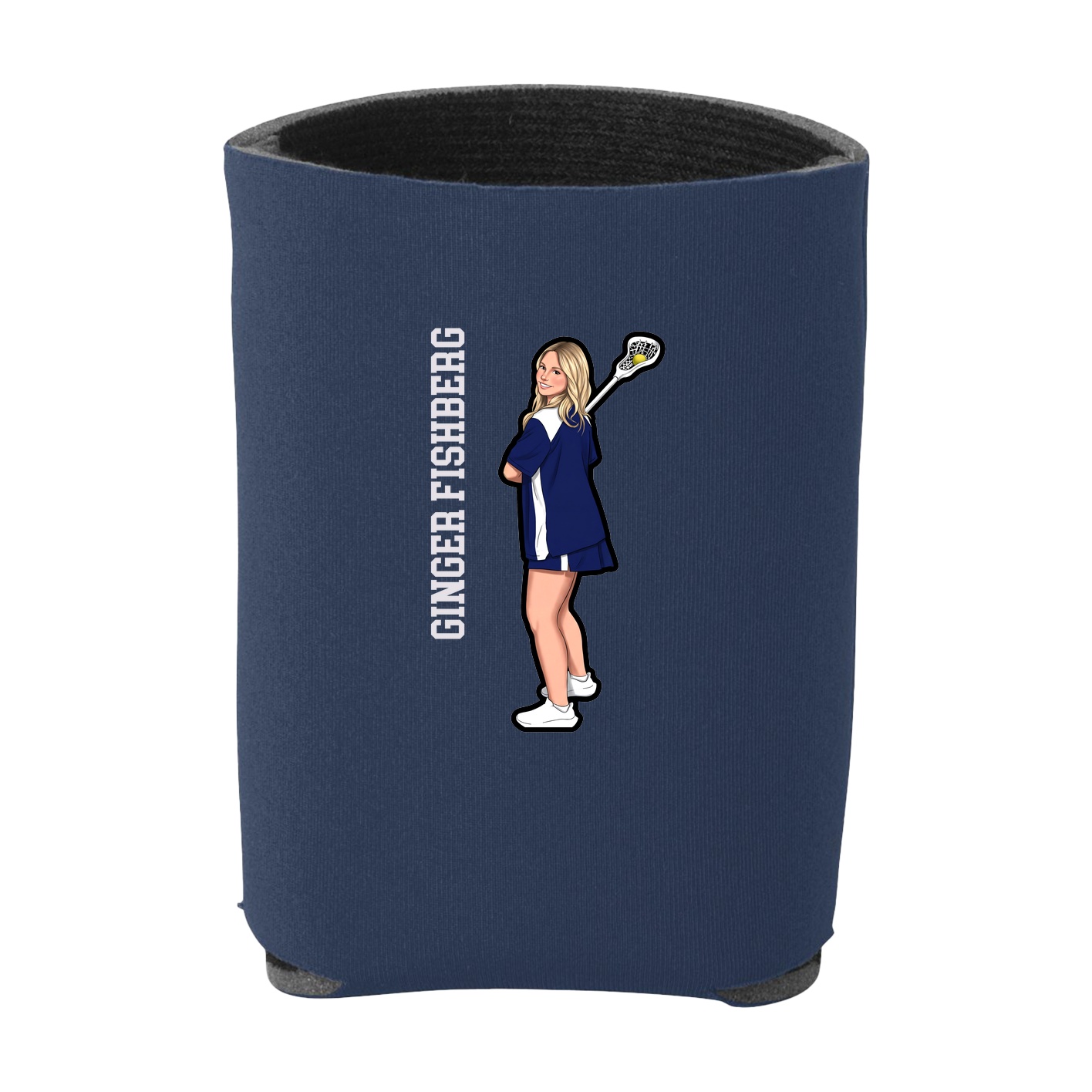 Can Holder — Name Vertical in Navy