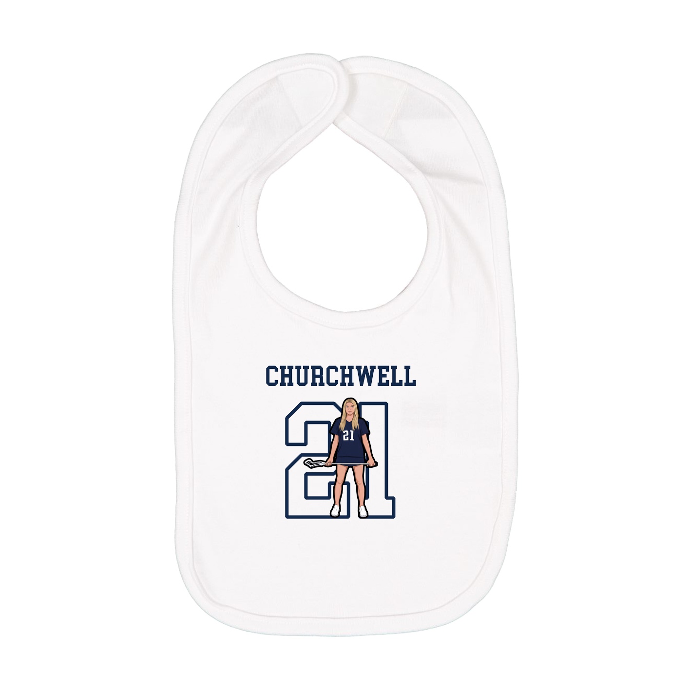 Infant Bib — Shirsey in White