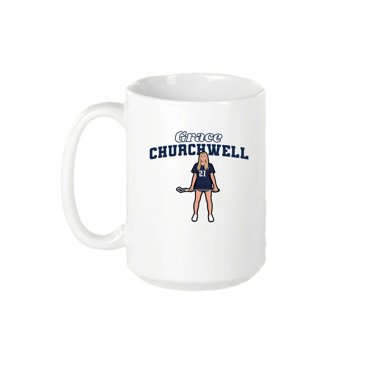 15oz Coffee Mug — Name Arch in White