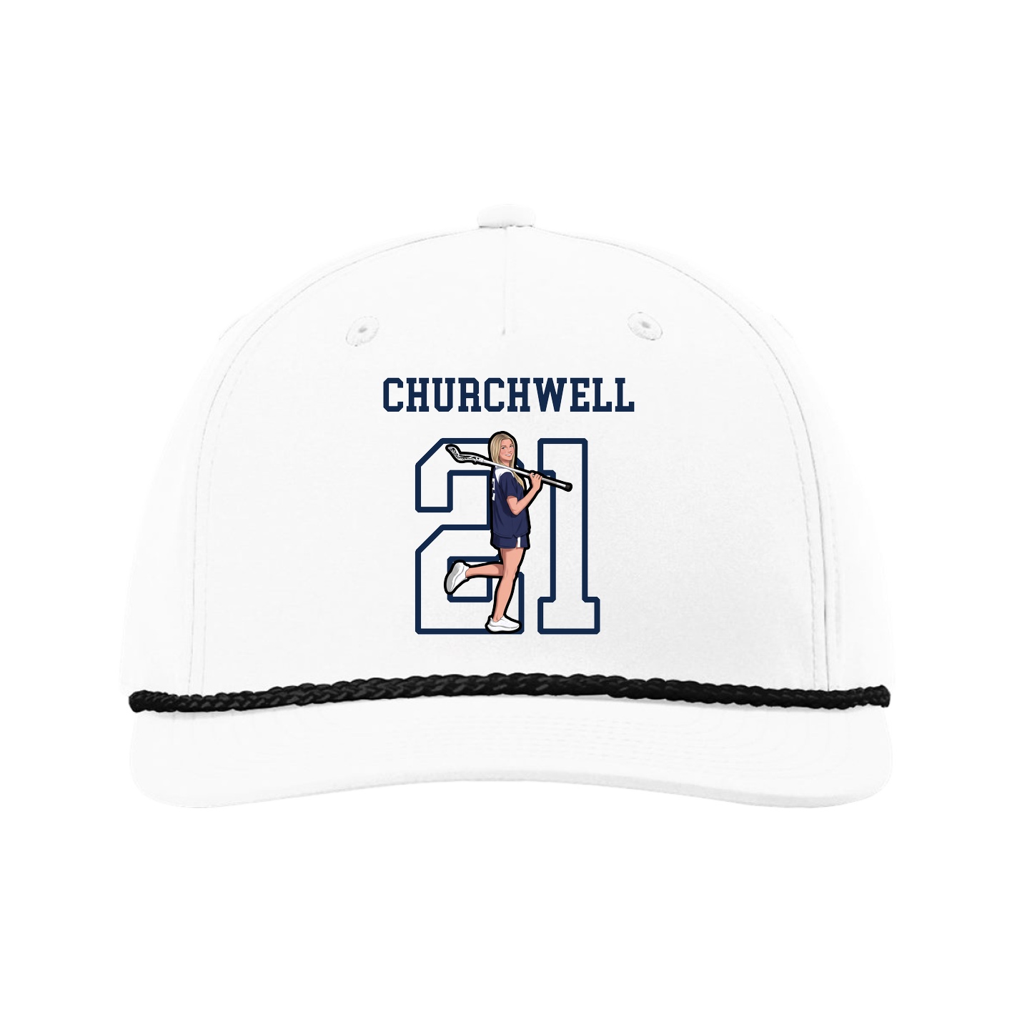 Five-Panel Classic Rope Cap — Shirsey in White