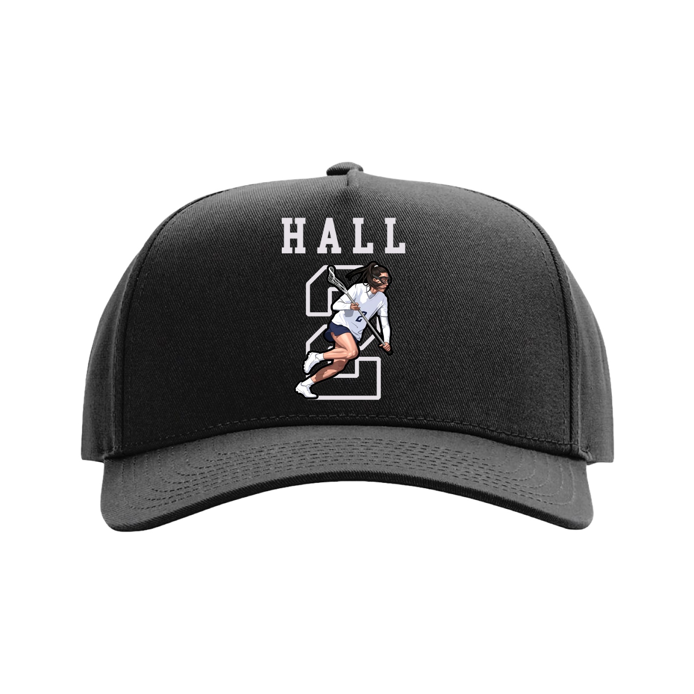 Full Fabric Five-Panel Champ Cap — Shirsey in Black