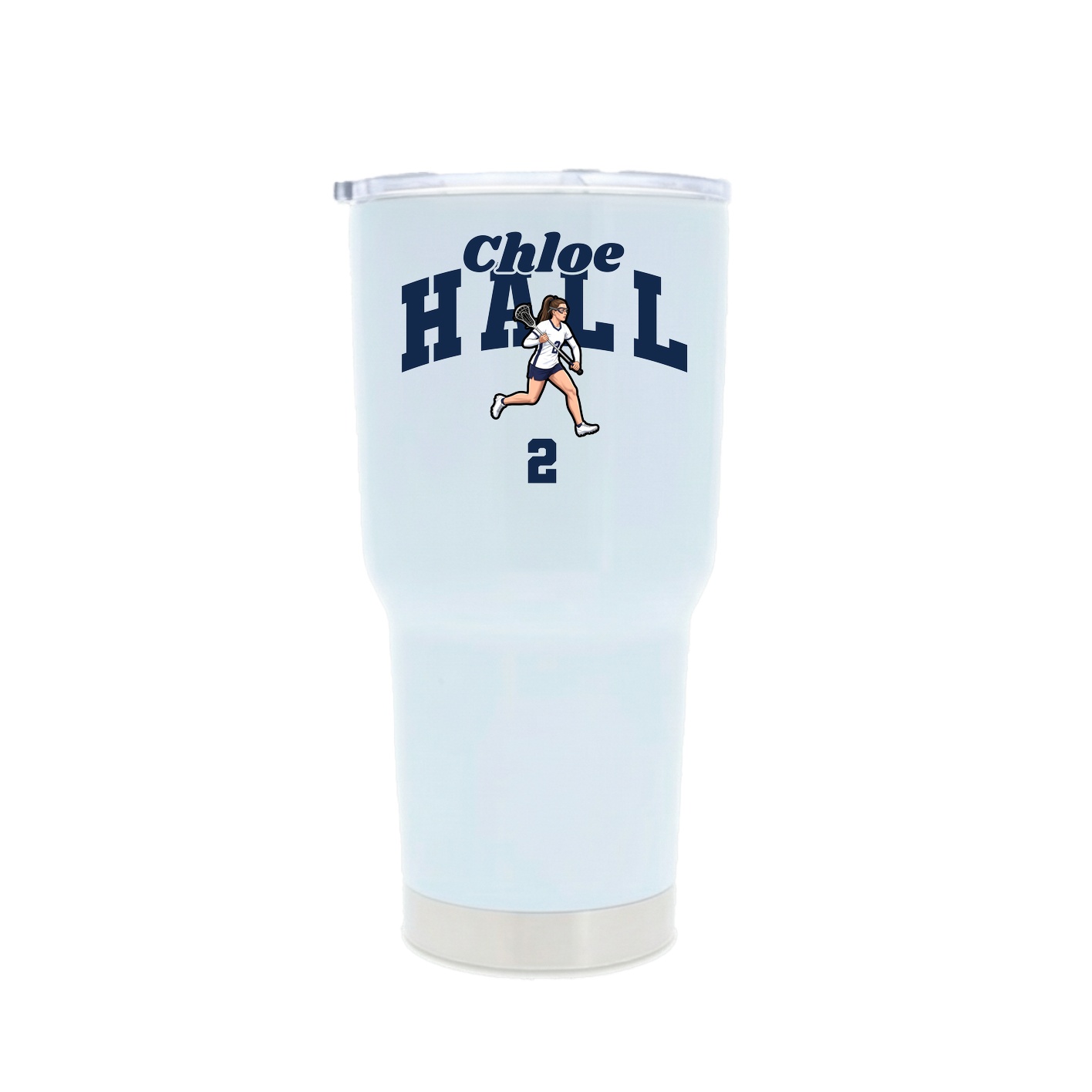30oz Stainless Steel Tumbler — Signature Arch in White