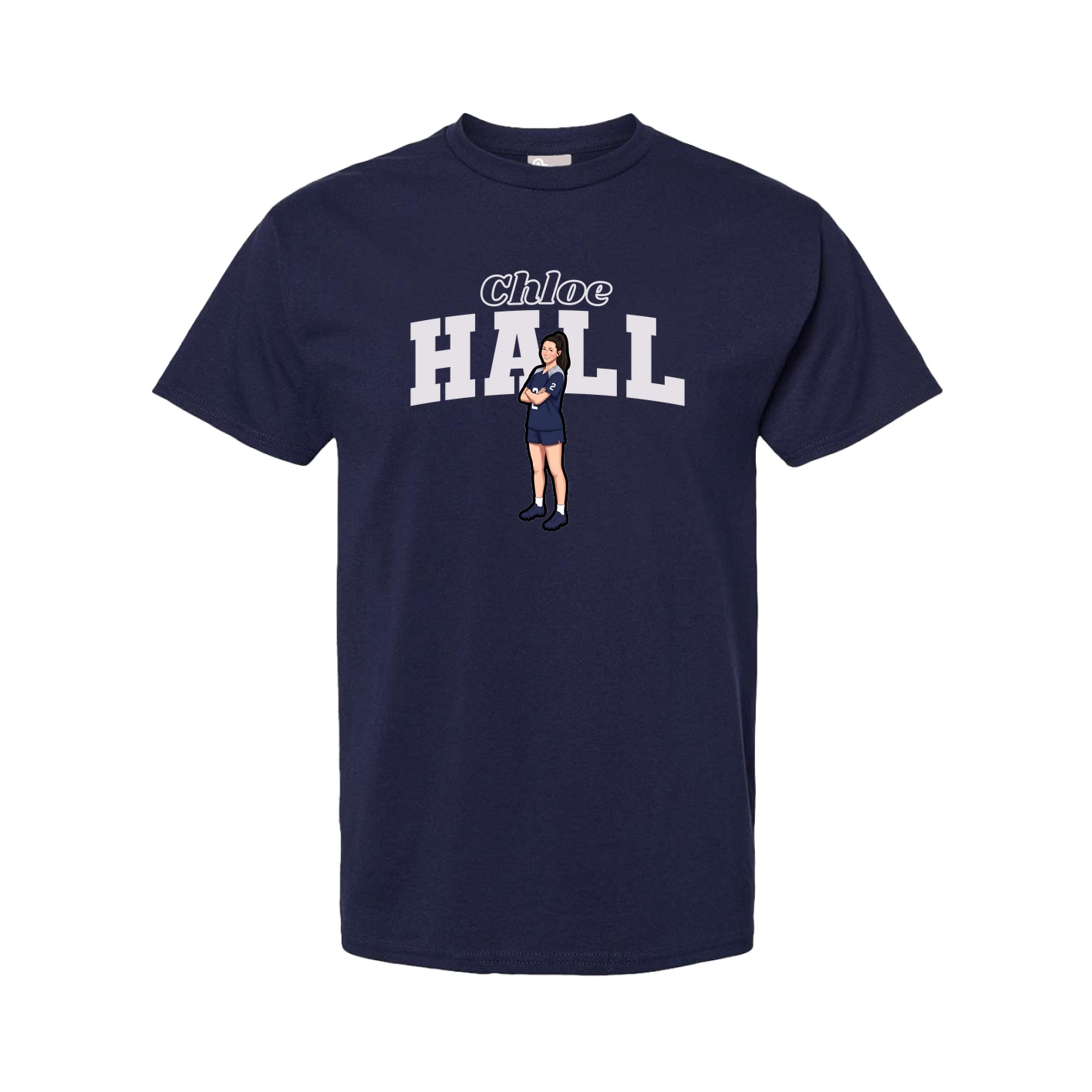 Youth Tee — Name Arch in Navy