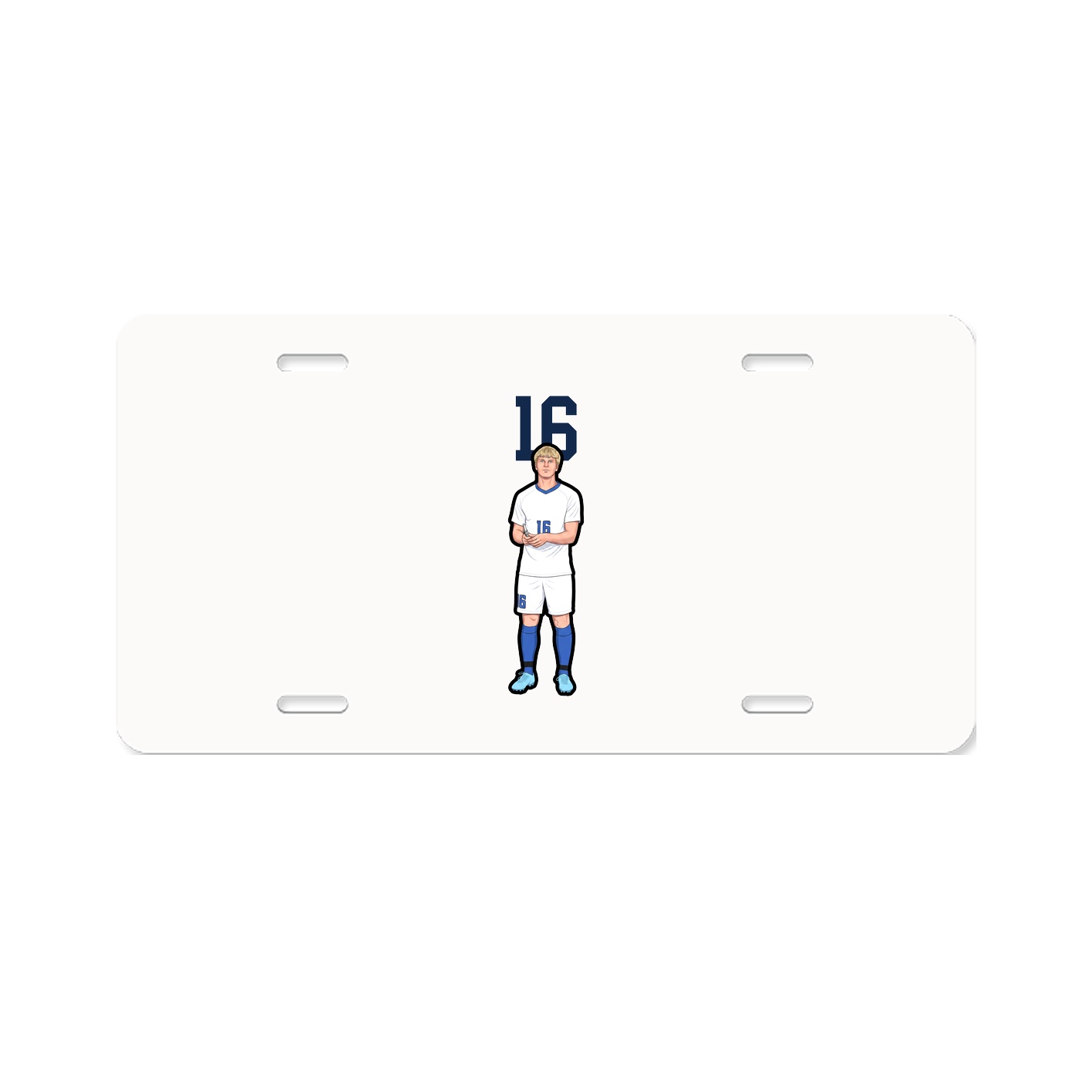 License Plate — Number Top in Classic