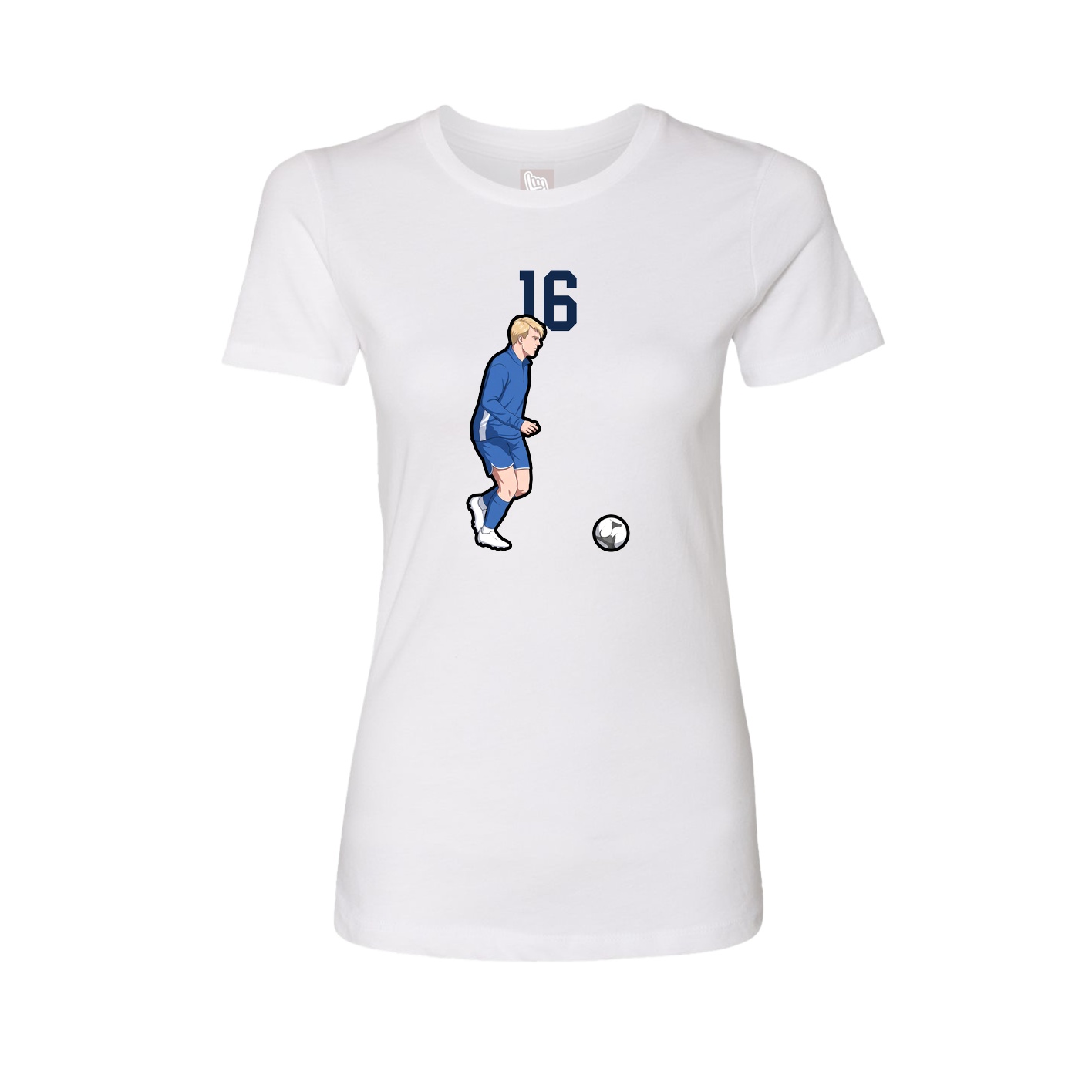Fitted Women's Tee — Number Top in White