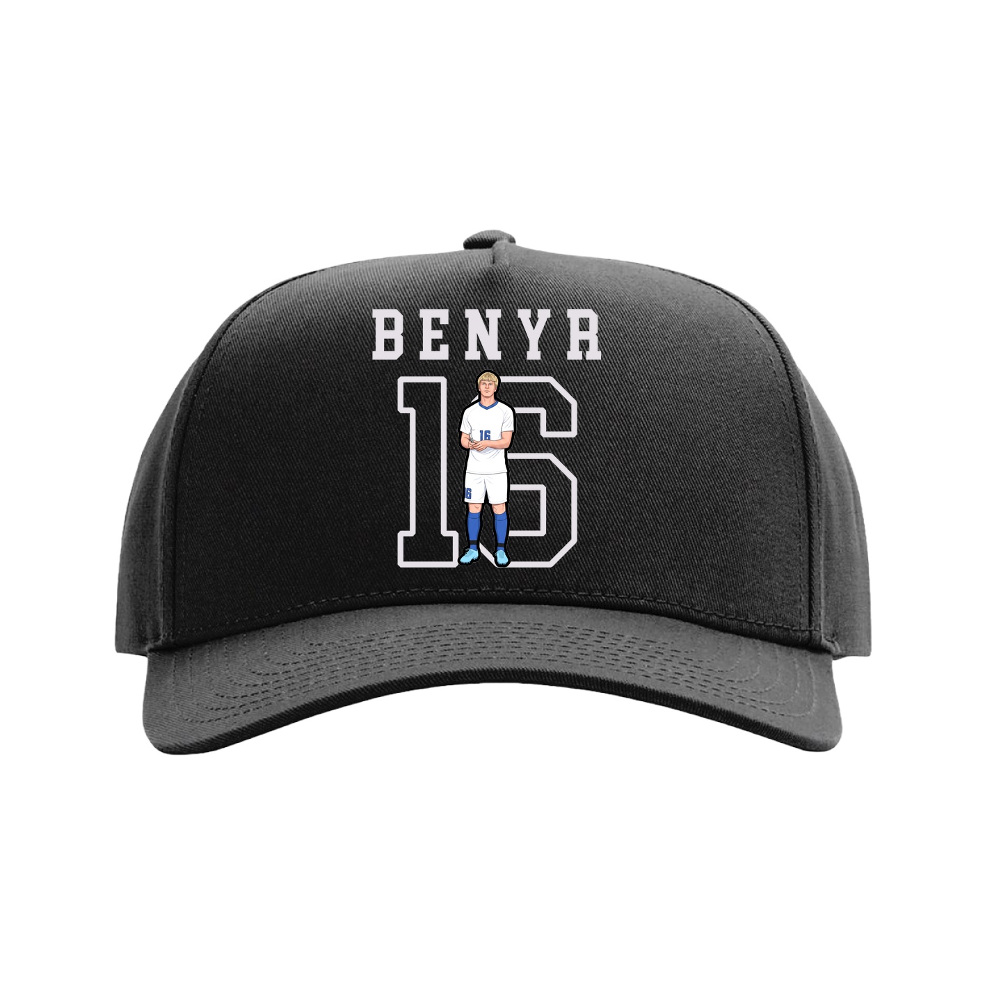 Full Fabric Five-Panel Champ Cap — Shirsey in Black