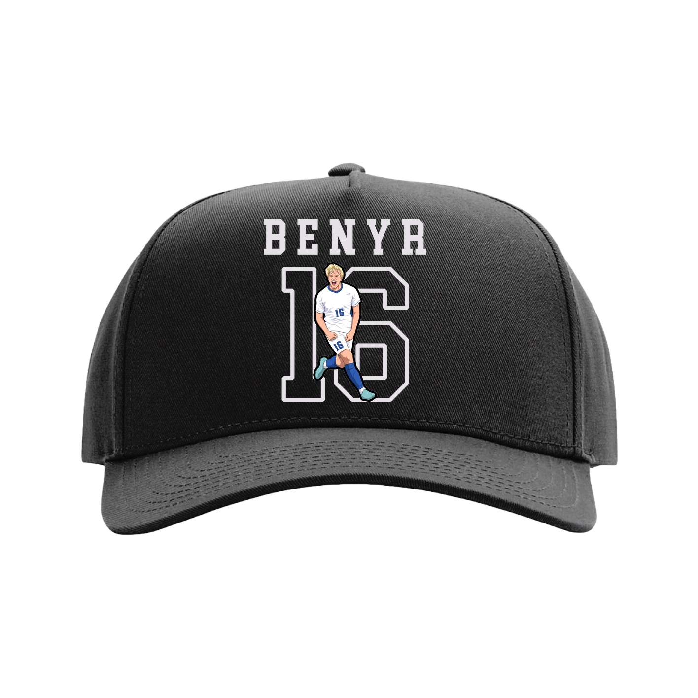Full Fabric Five-Panel Champ Cap — Shirsey in Black