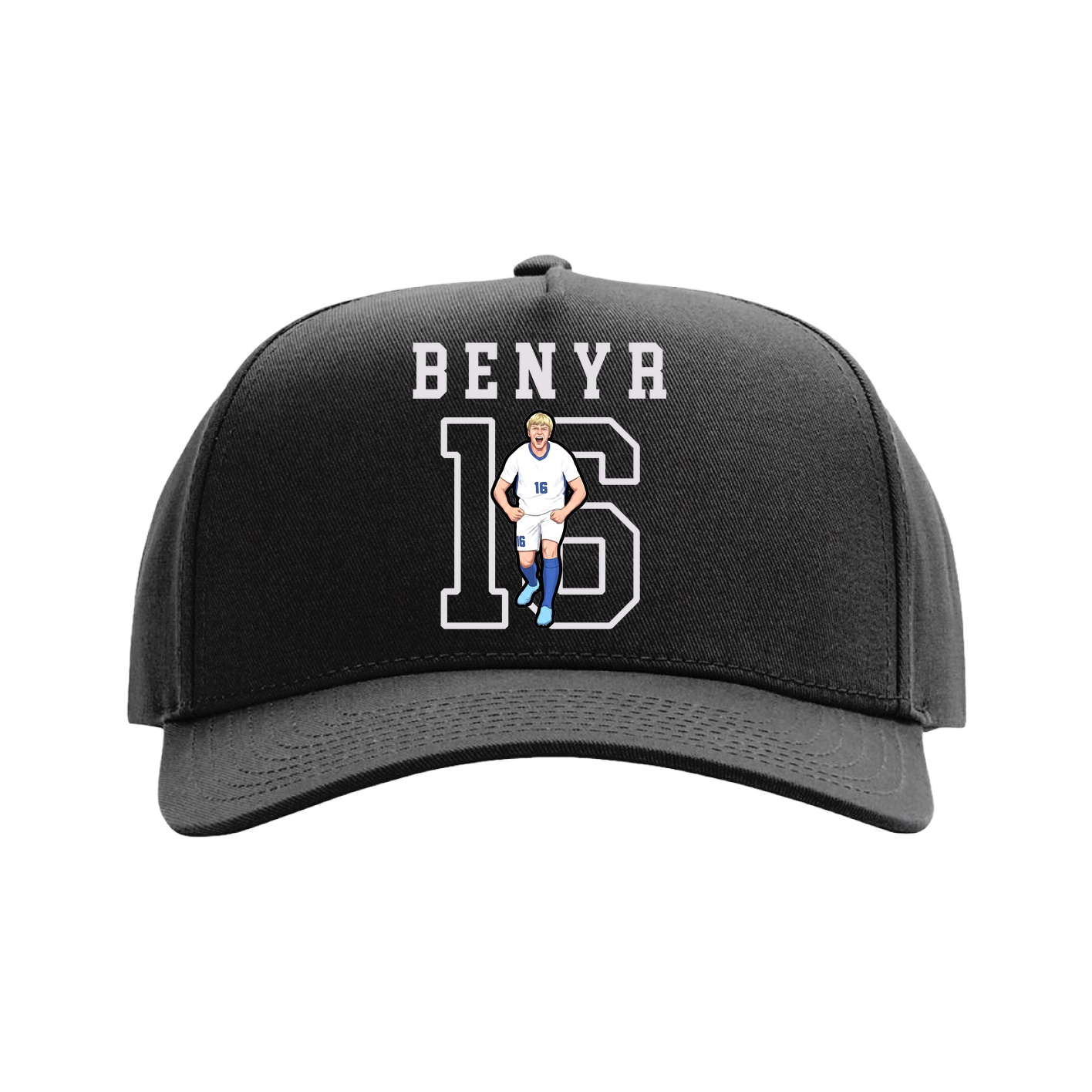 Full Fabric Five-Panel Champ Cap — Shirsey in Black