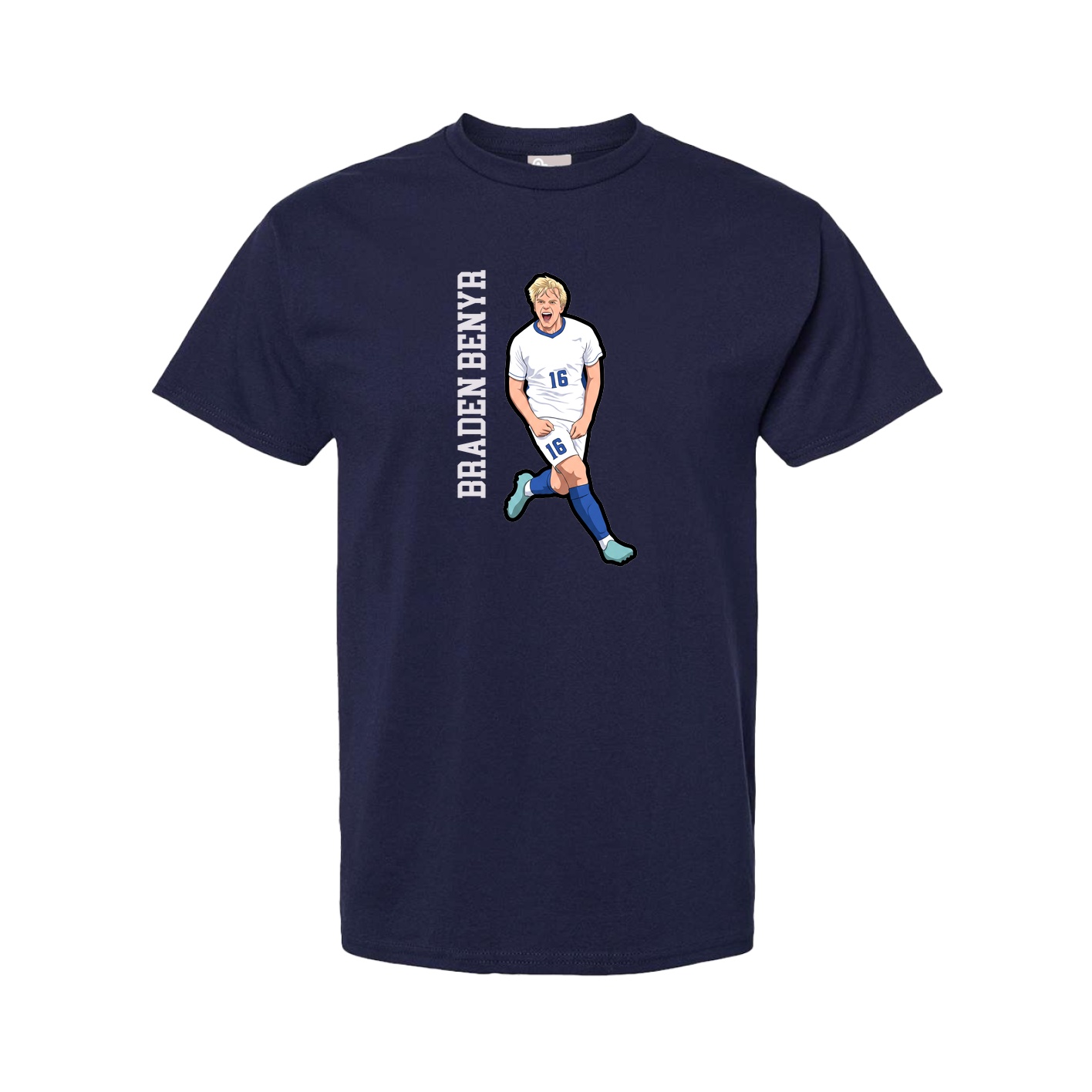 Youth Tee — Name Vertical in Navy
