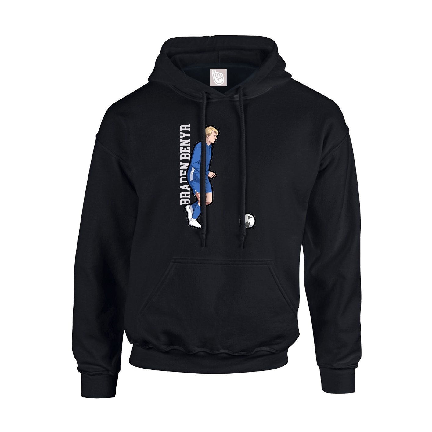 Hoodie — Name Vertical in Black