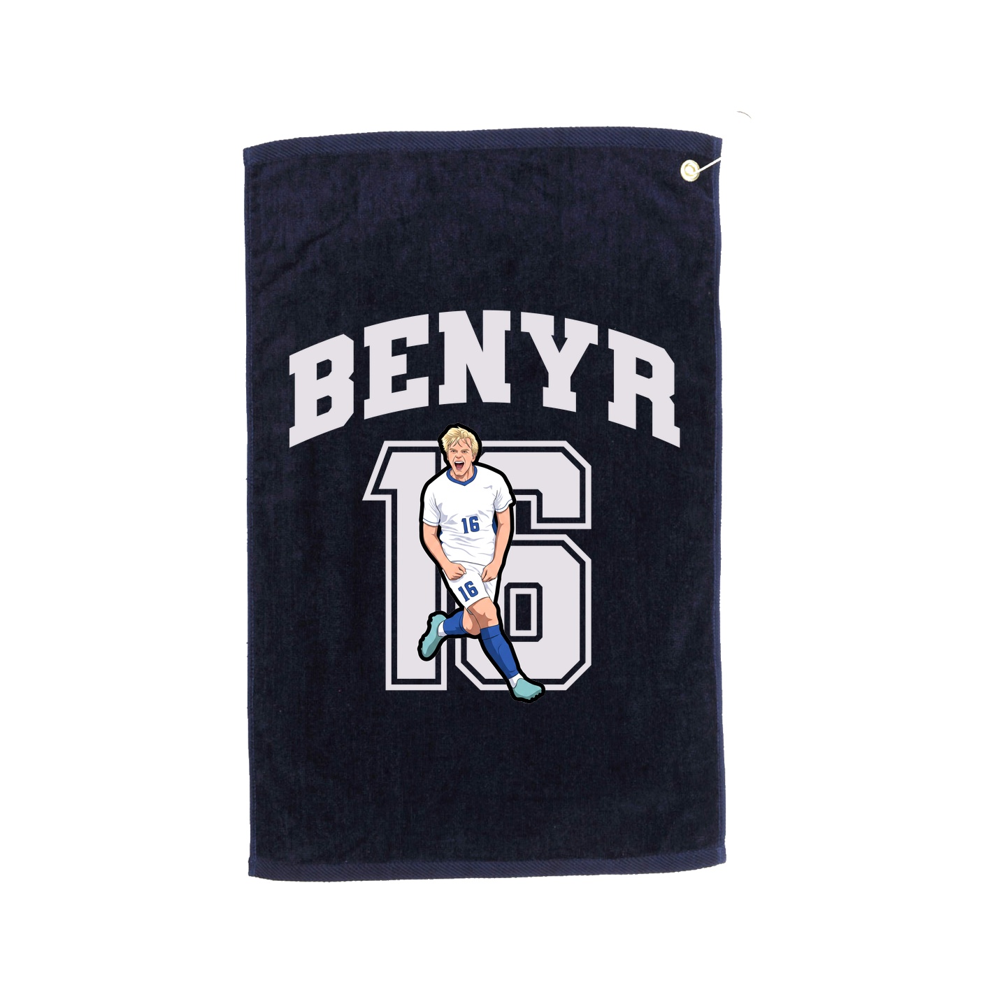 Golf Towel — Number in Navy
