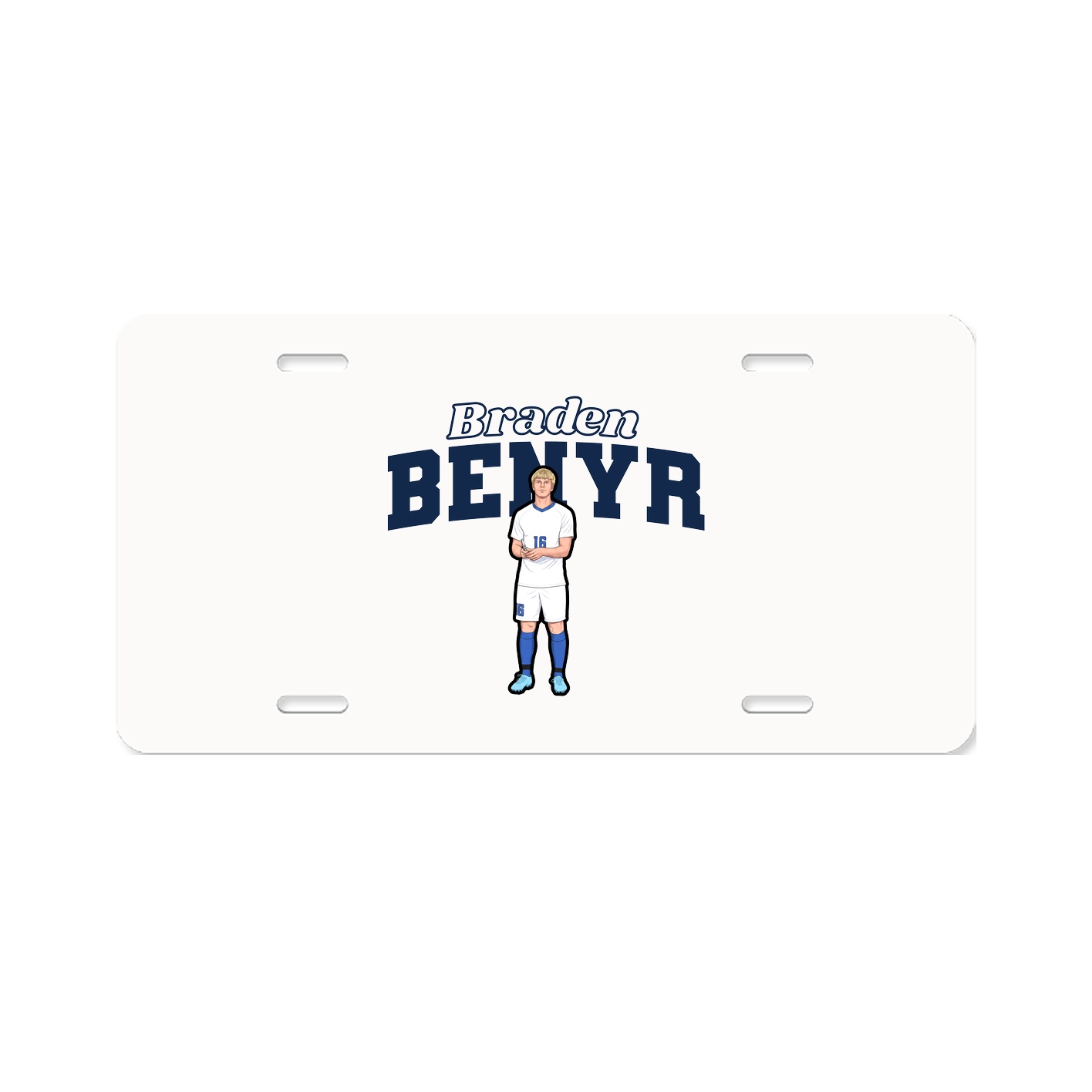 License Plate — Name Arch in Classic
