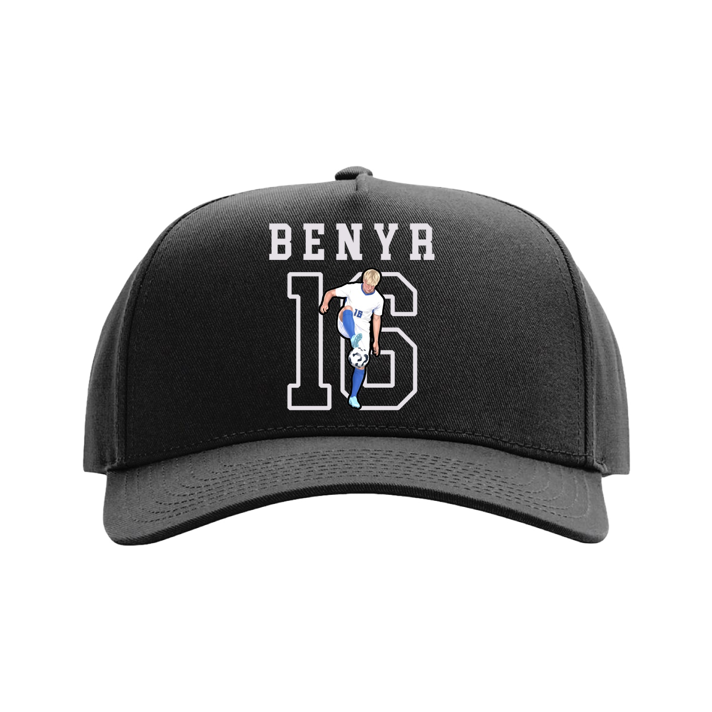 Full Fabric Five-Panel Champ Cap — Shirsey in Black