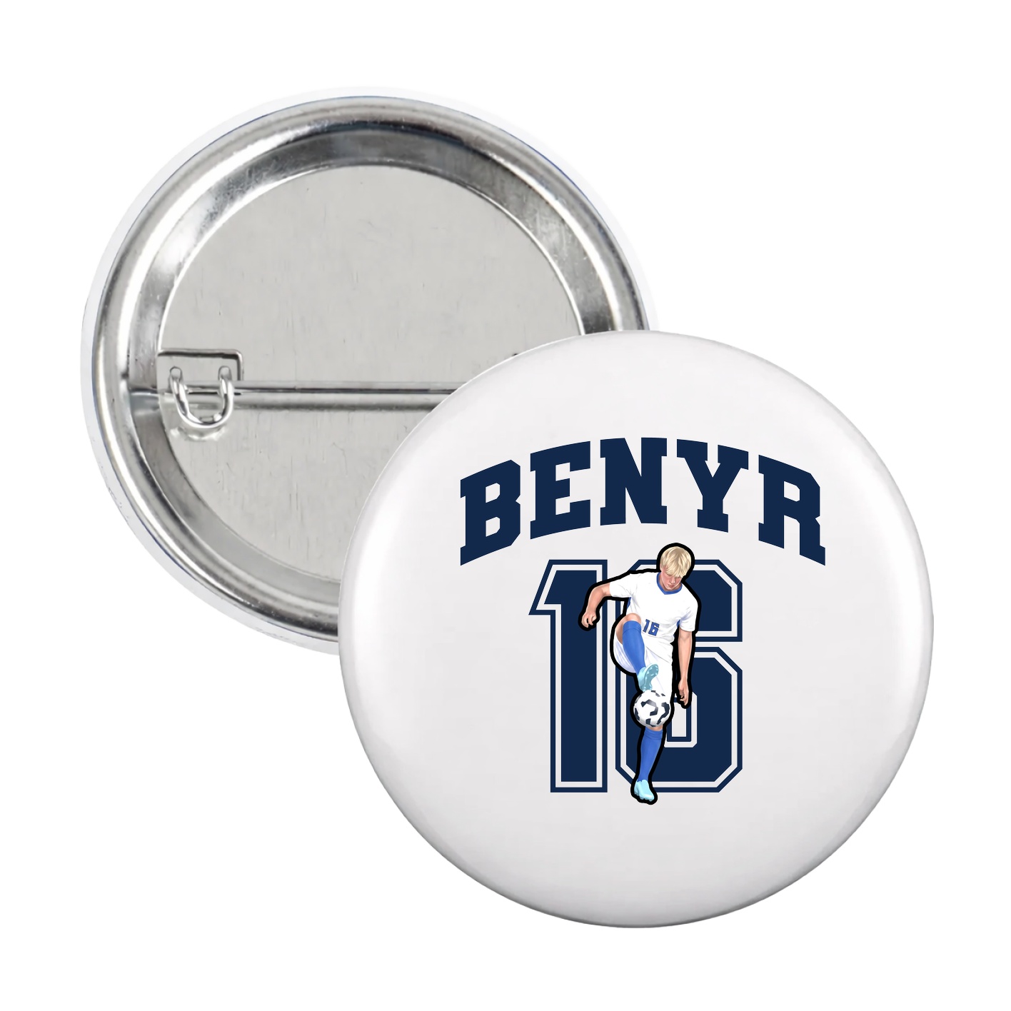 Game Day Button — Number in White