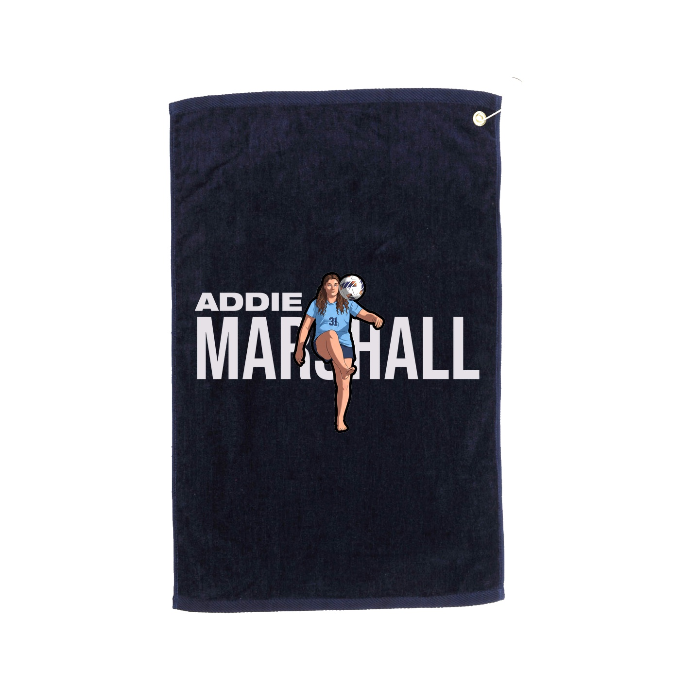 Golf Towel — Player Name in Navy