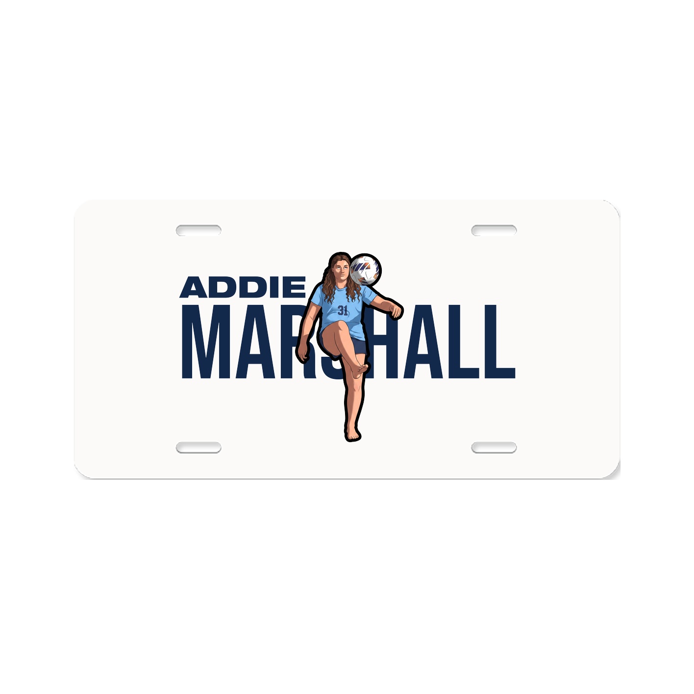 License Plate — Player Name in Classic