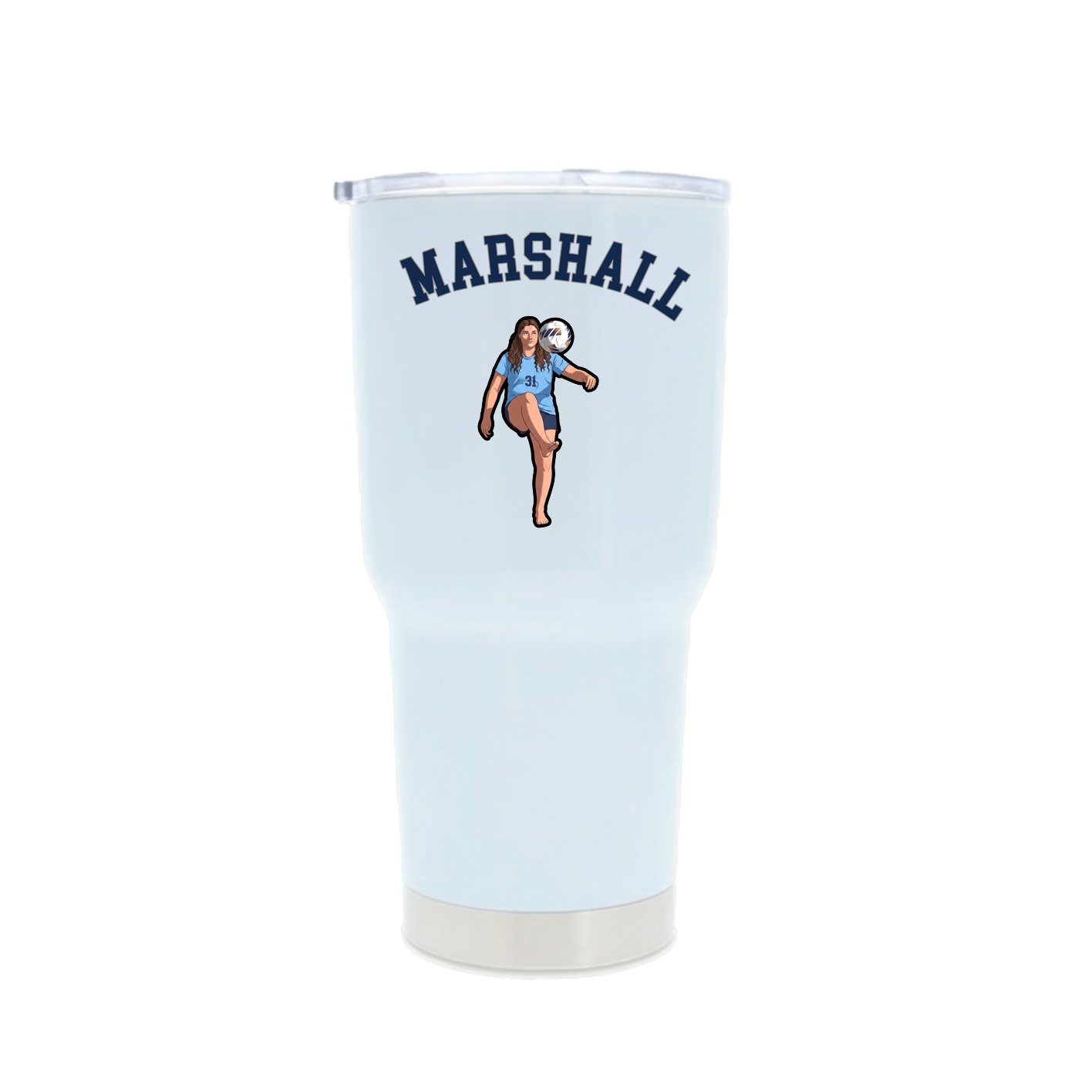 30oz Stainless Steel Tumbler — Shirsey Arch in White