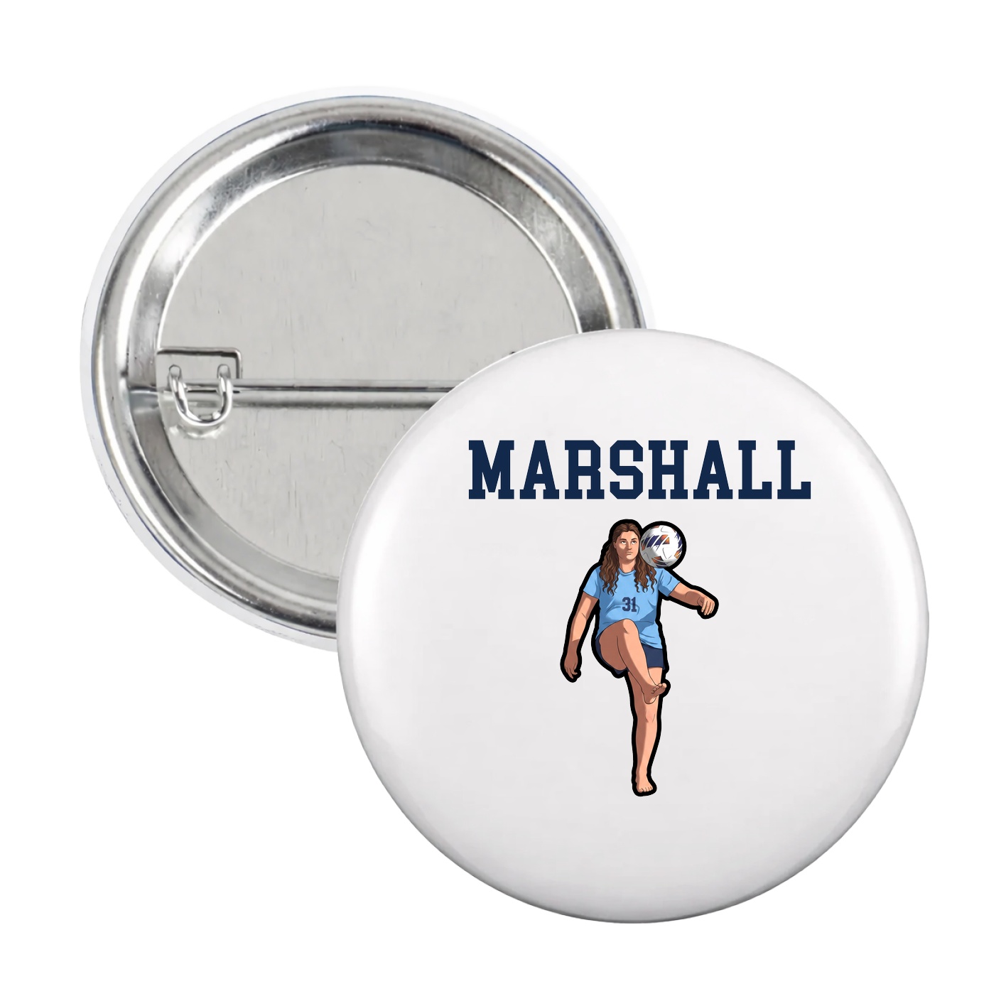Game Day Button — Shirsey in White