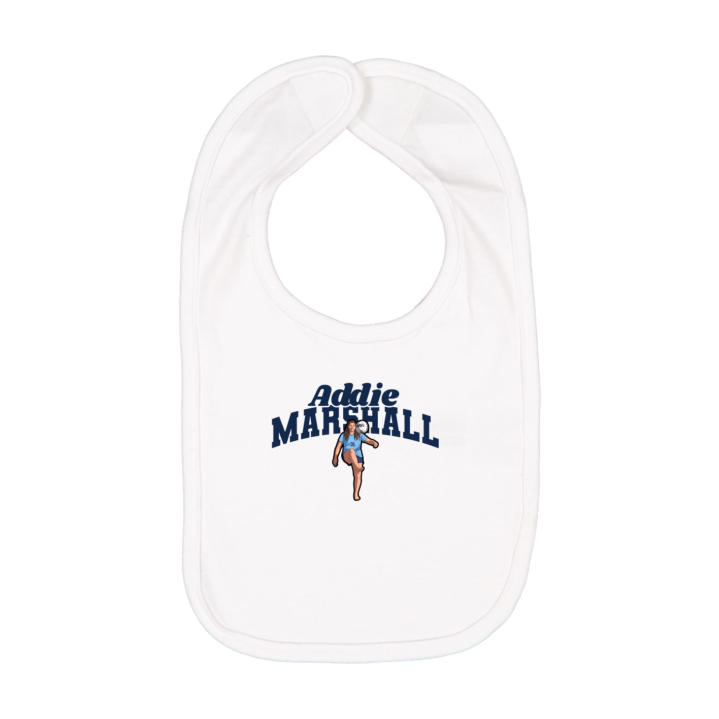 Infant Bib — Signature Arch in White