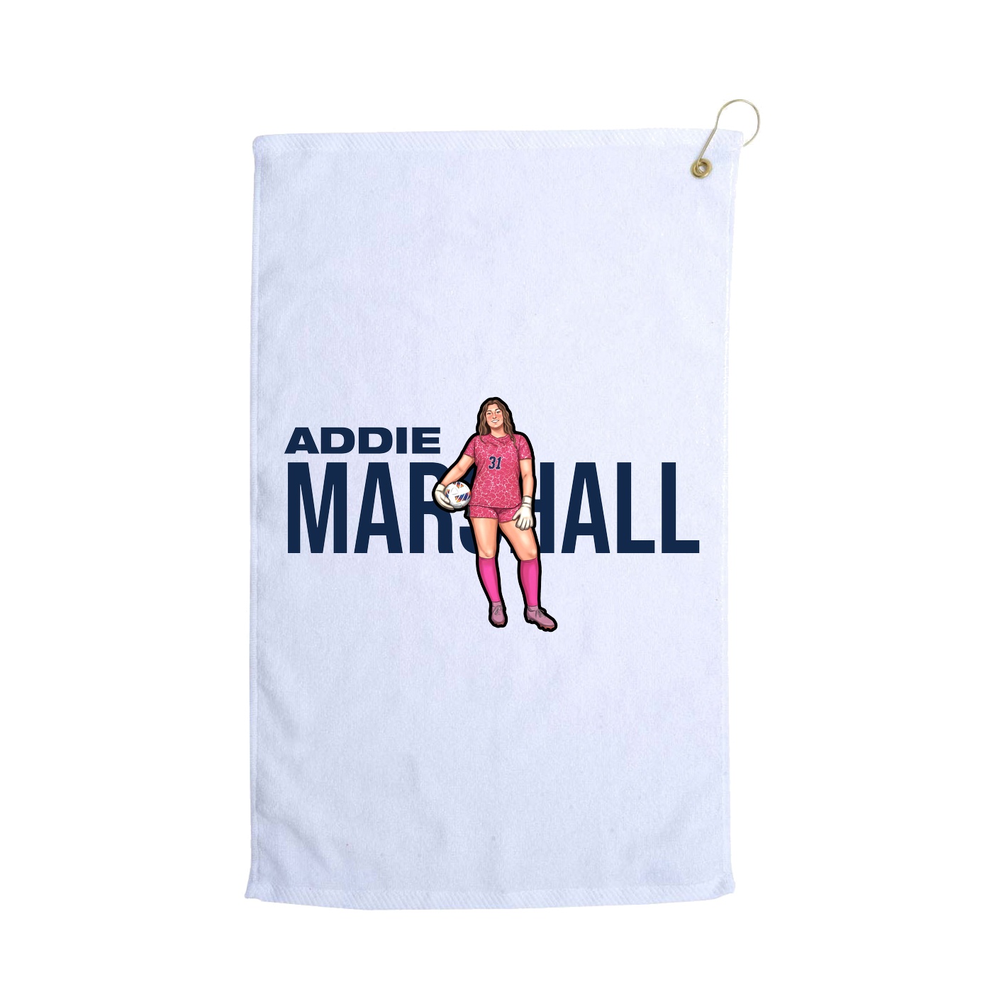 Golf Towel — Player Name in White