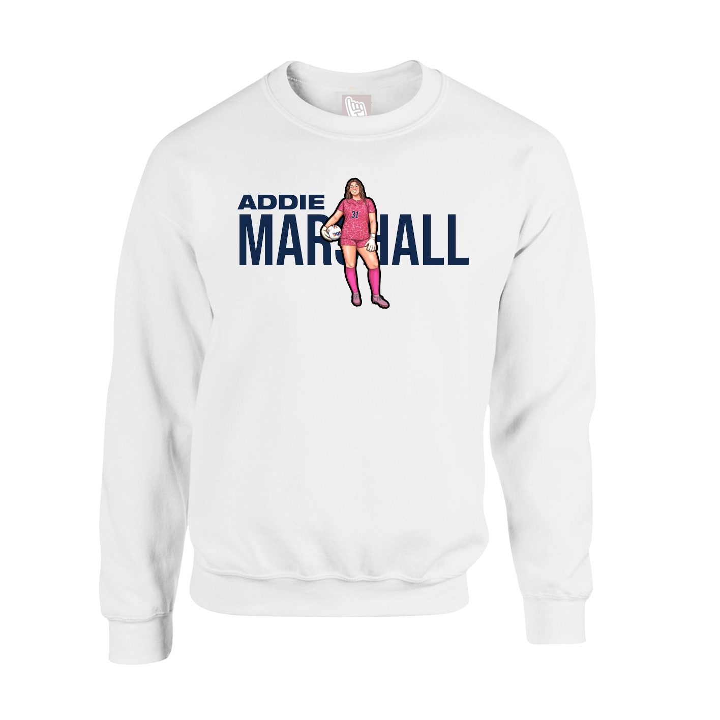 Fleece Crew — Player Name in White