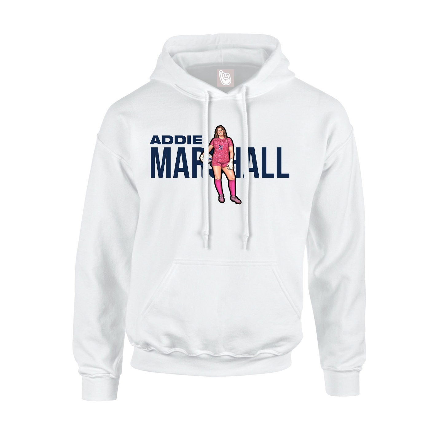 Youth Hoodie — Player Name in White