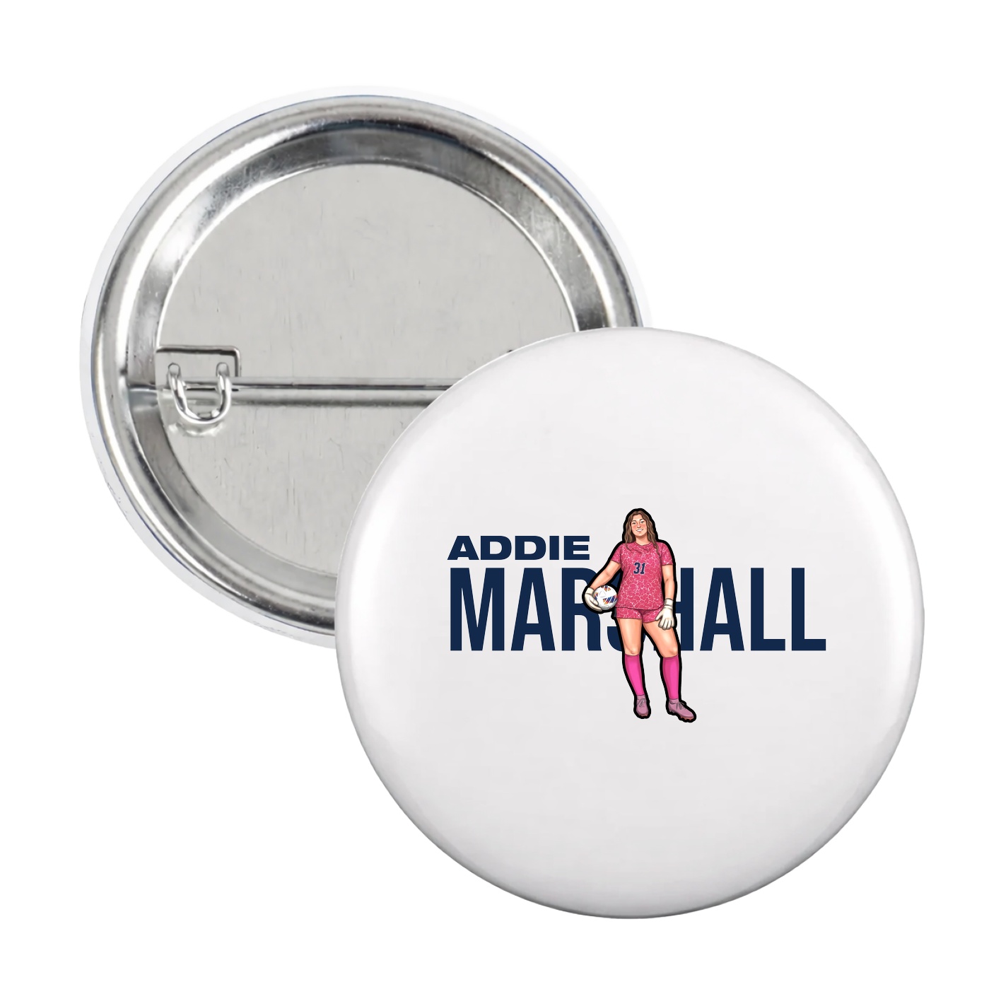Game Day Button — Player Name in White