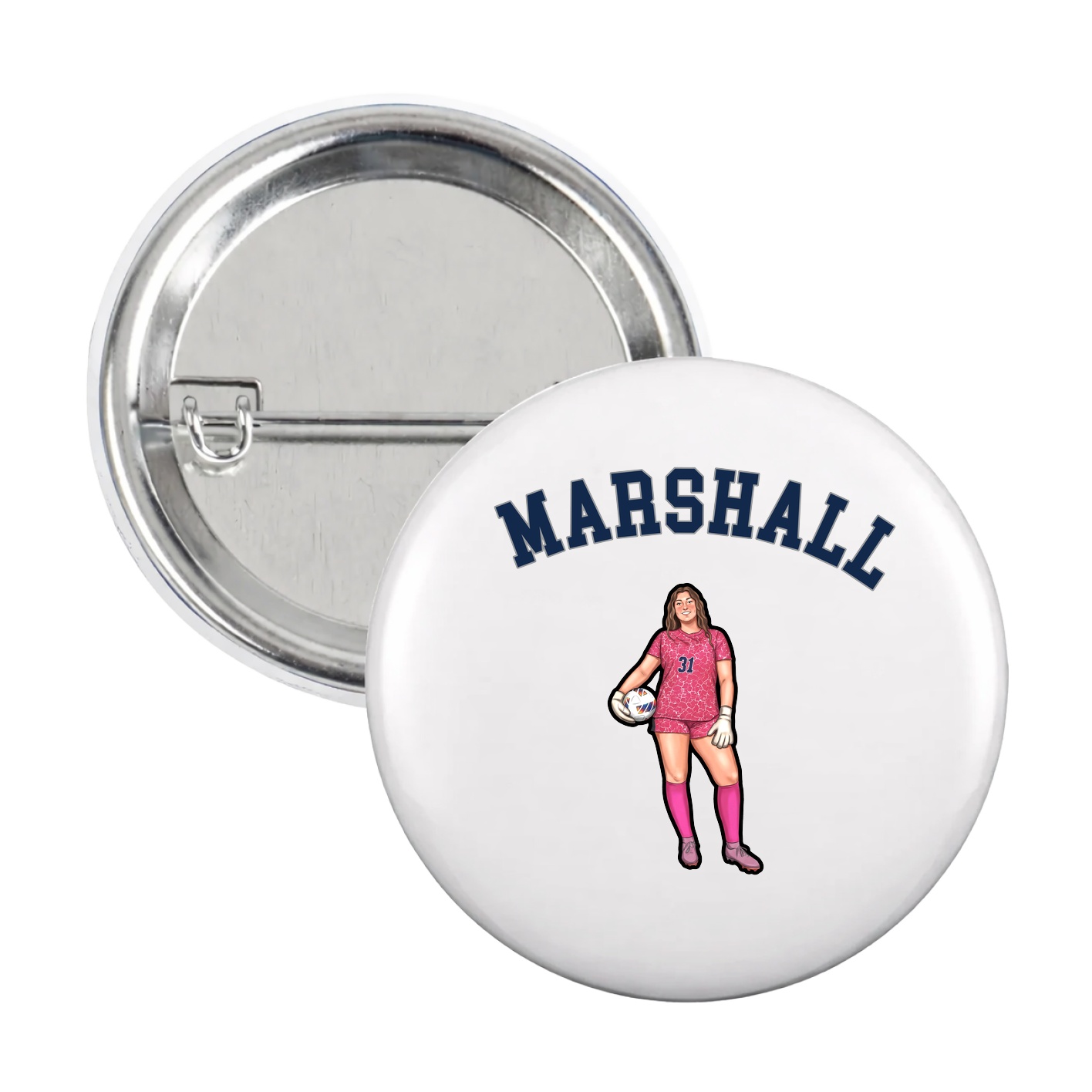Game Day Button — Shirsey Arch in White