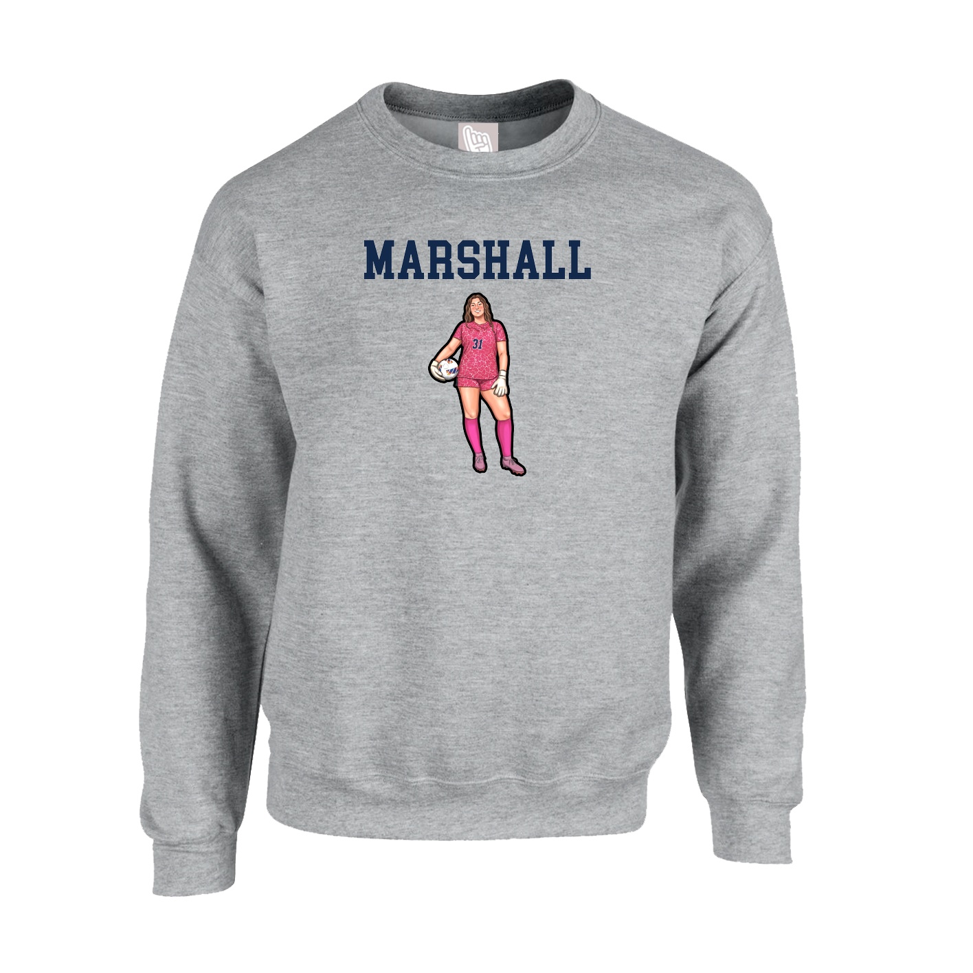 Fleece Crew — Shirsey in Grey