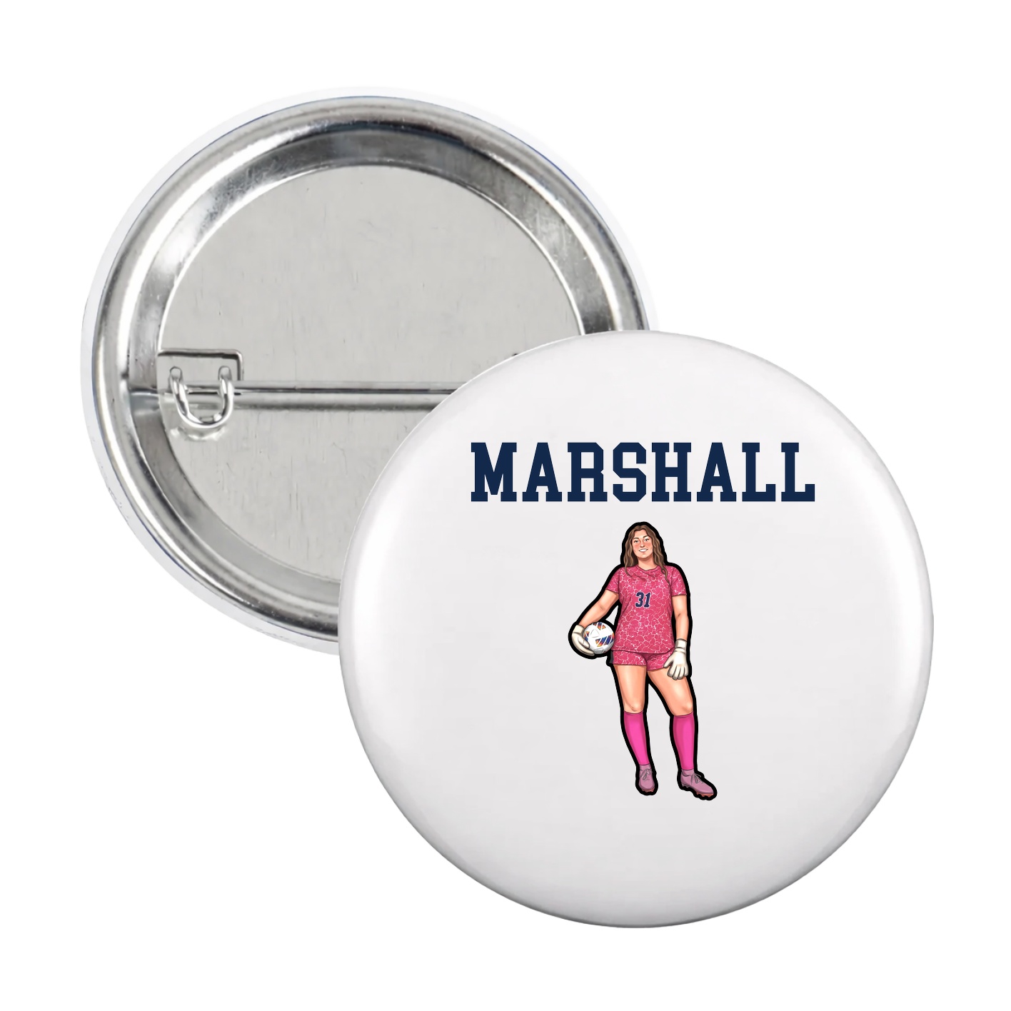Game Day Button — Shirsey in White