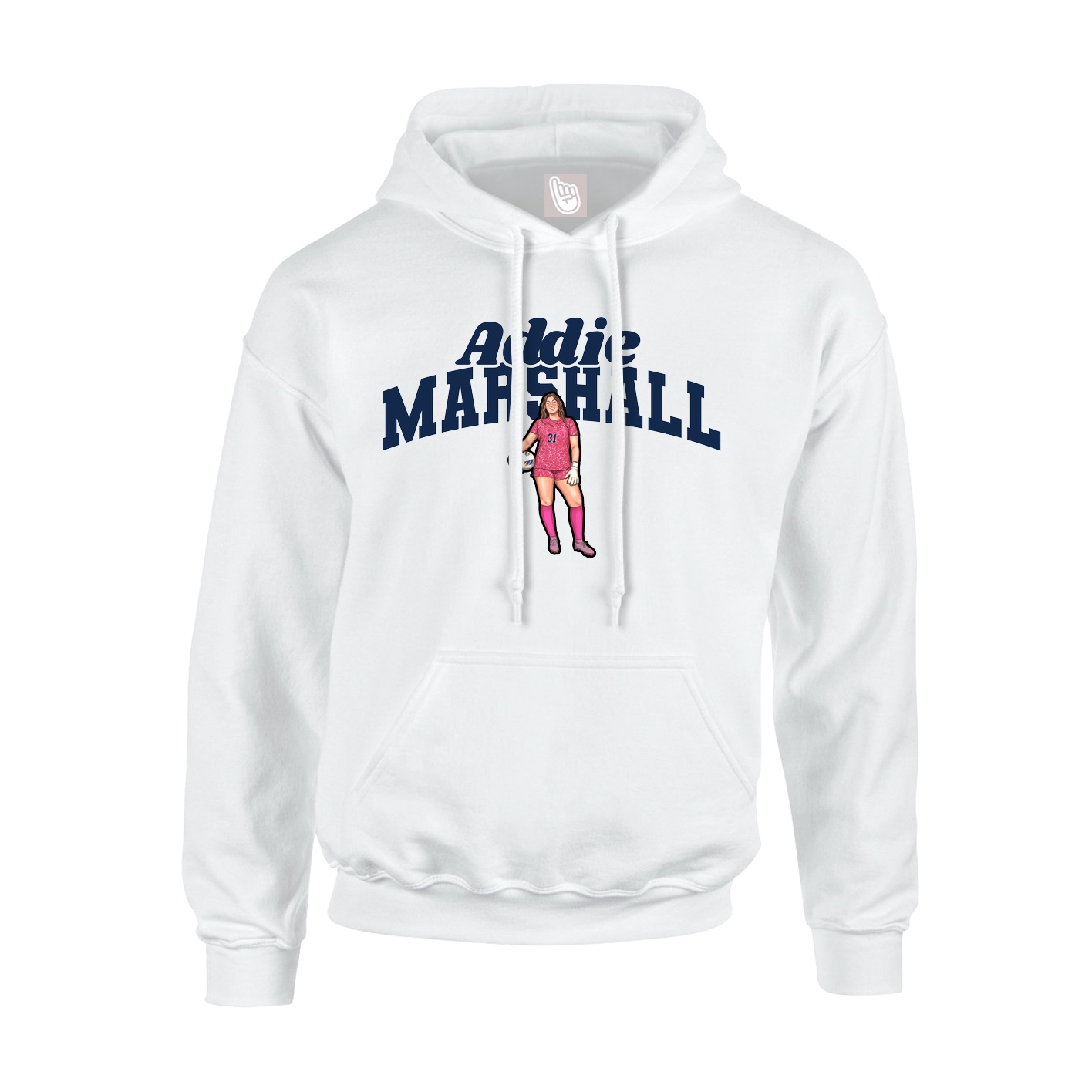 Hoodie — Signature Arch in White