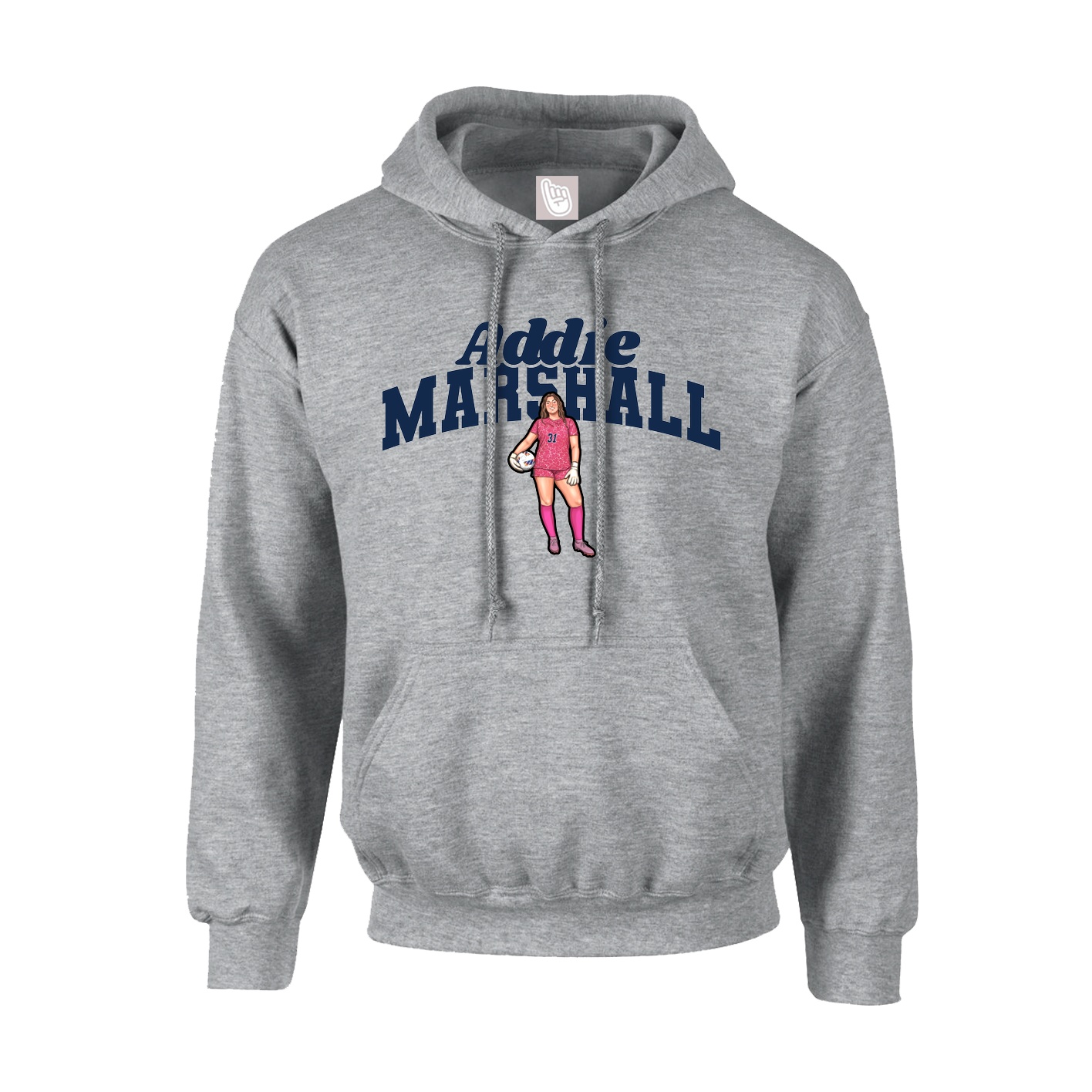 Youth Hoodie — Signature Arch in Grey